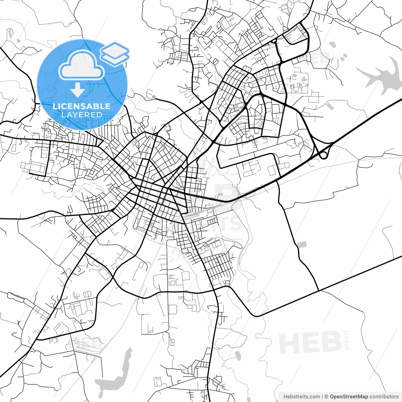 Layered PDF map of Pinar del Río, Pinar del Río, Cuba