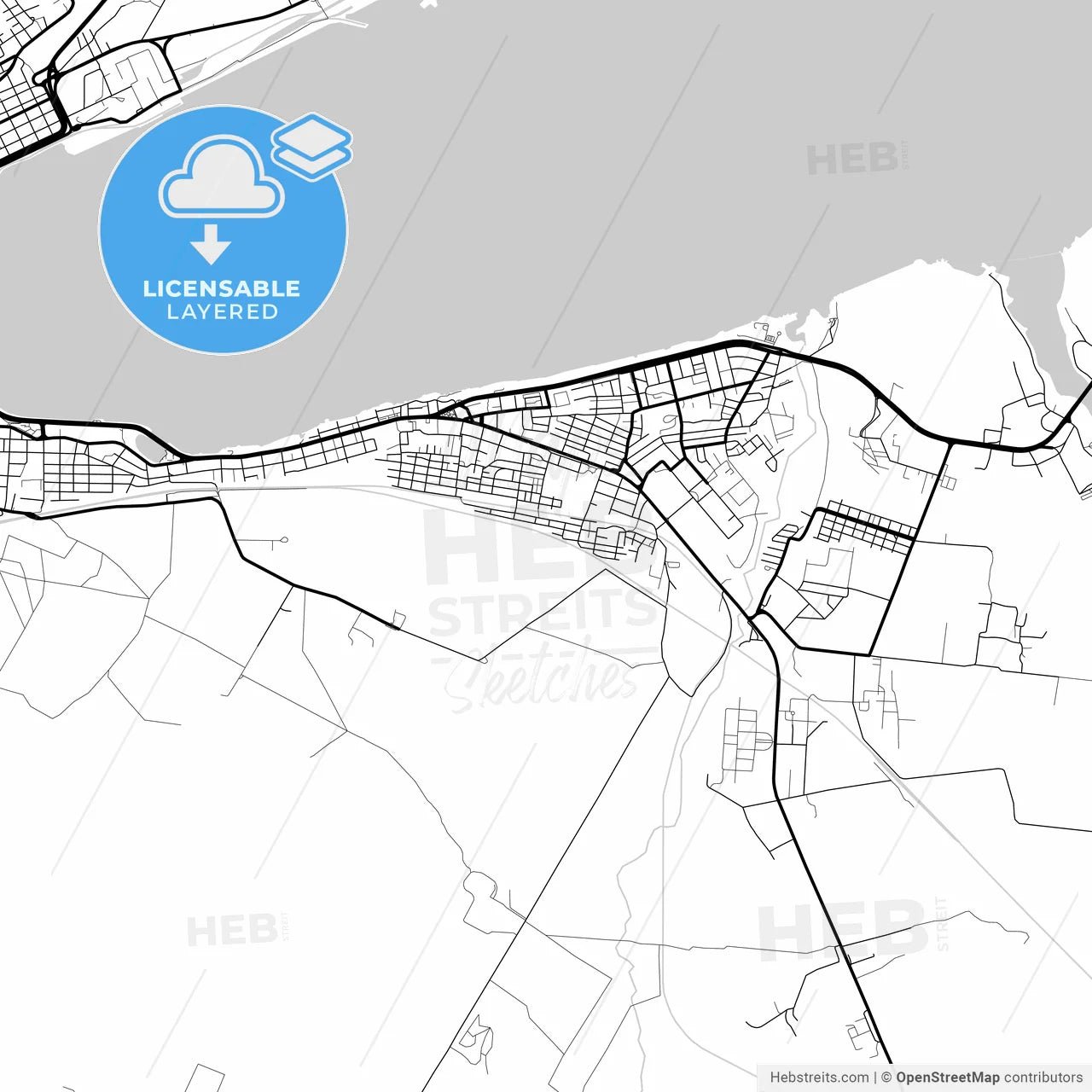 Layered PDF map of Matanzas, Matanzas, Cuba
