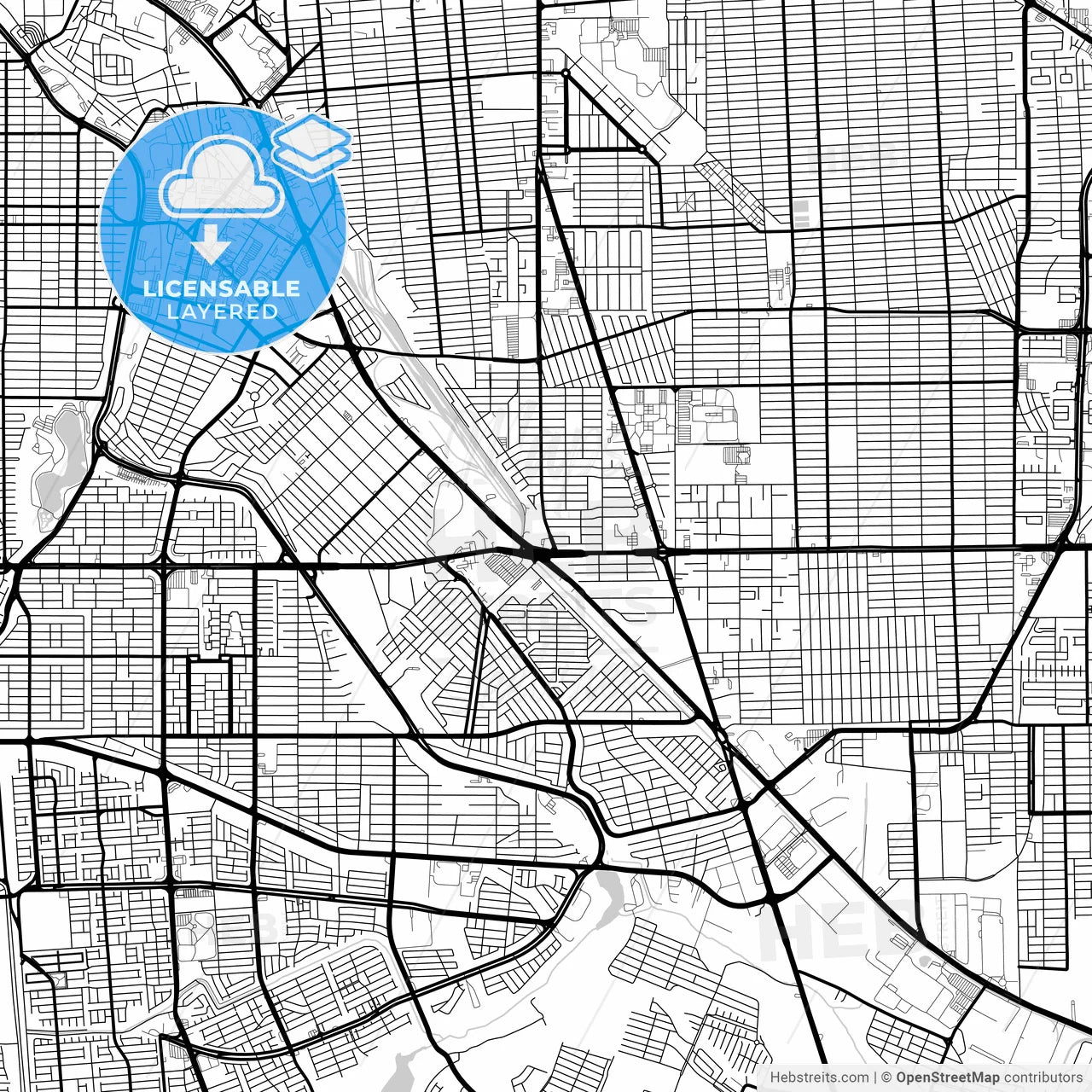 Layered PDF map of Mexicali, Baja California, Mexico