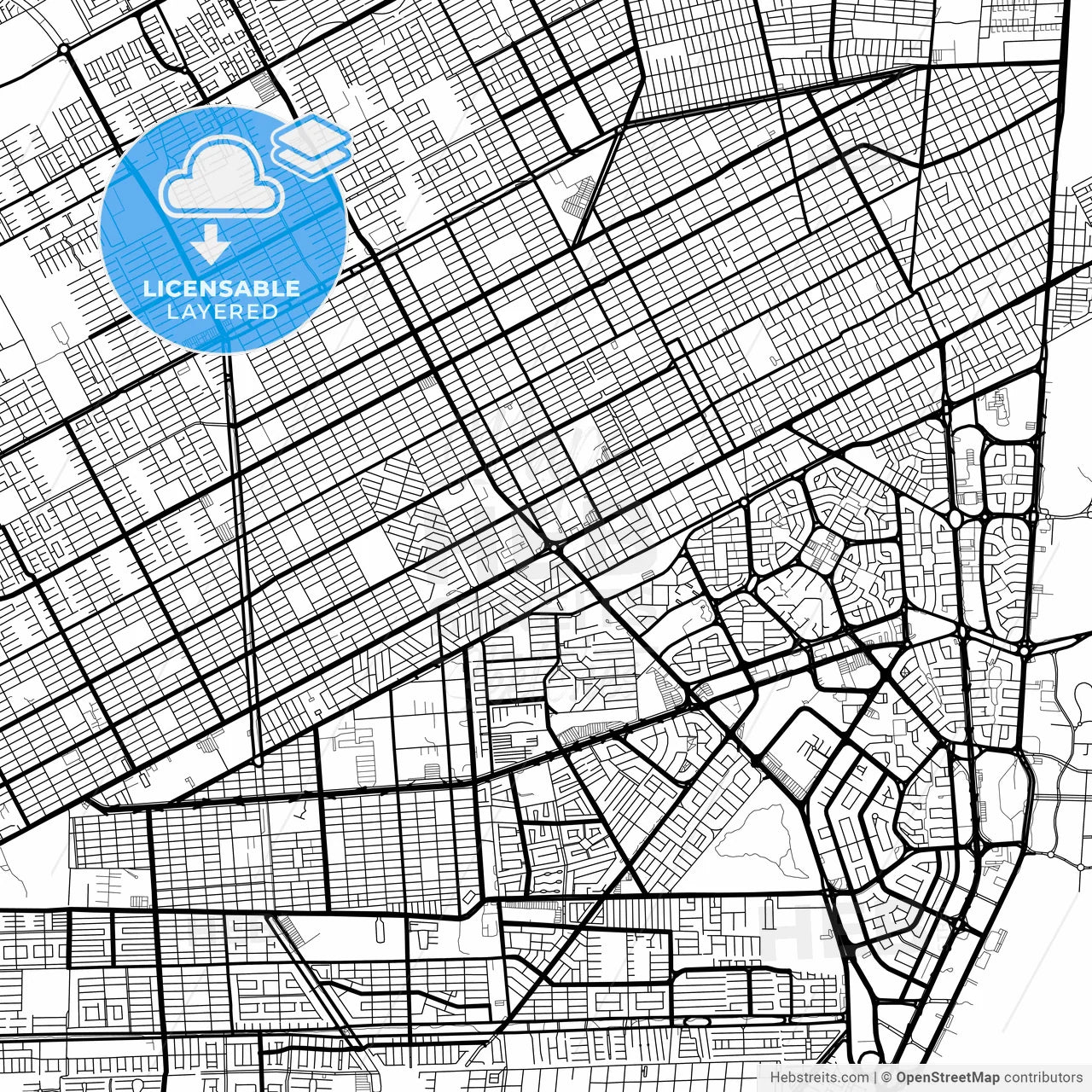 Layered PDF map of Cancún, Quintana Roo, Mexico