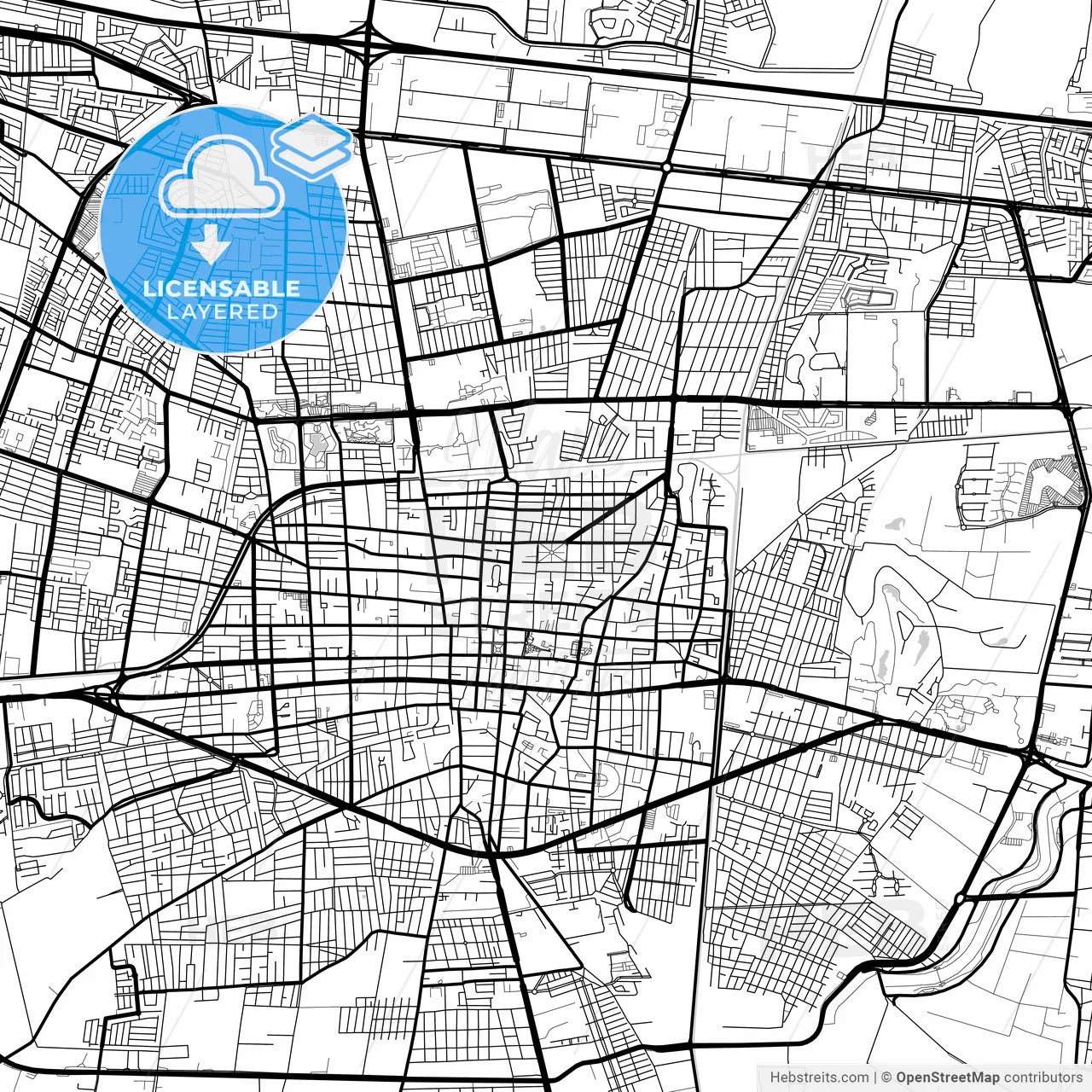 Layered PDF map of Celaya, Guanajuato, Mexico