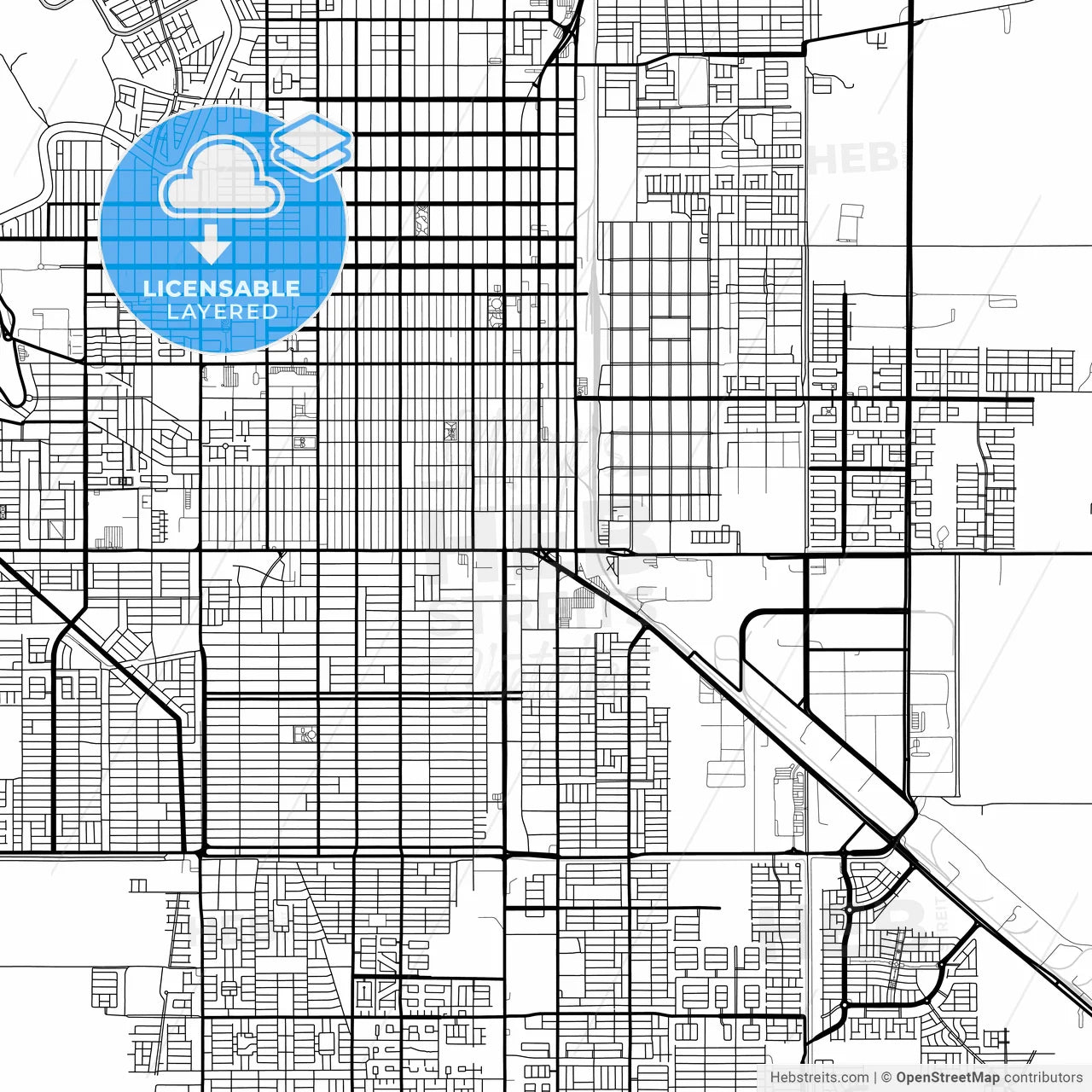 Layered PDF map of Ciudad Obregón, Sonora, Mexico