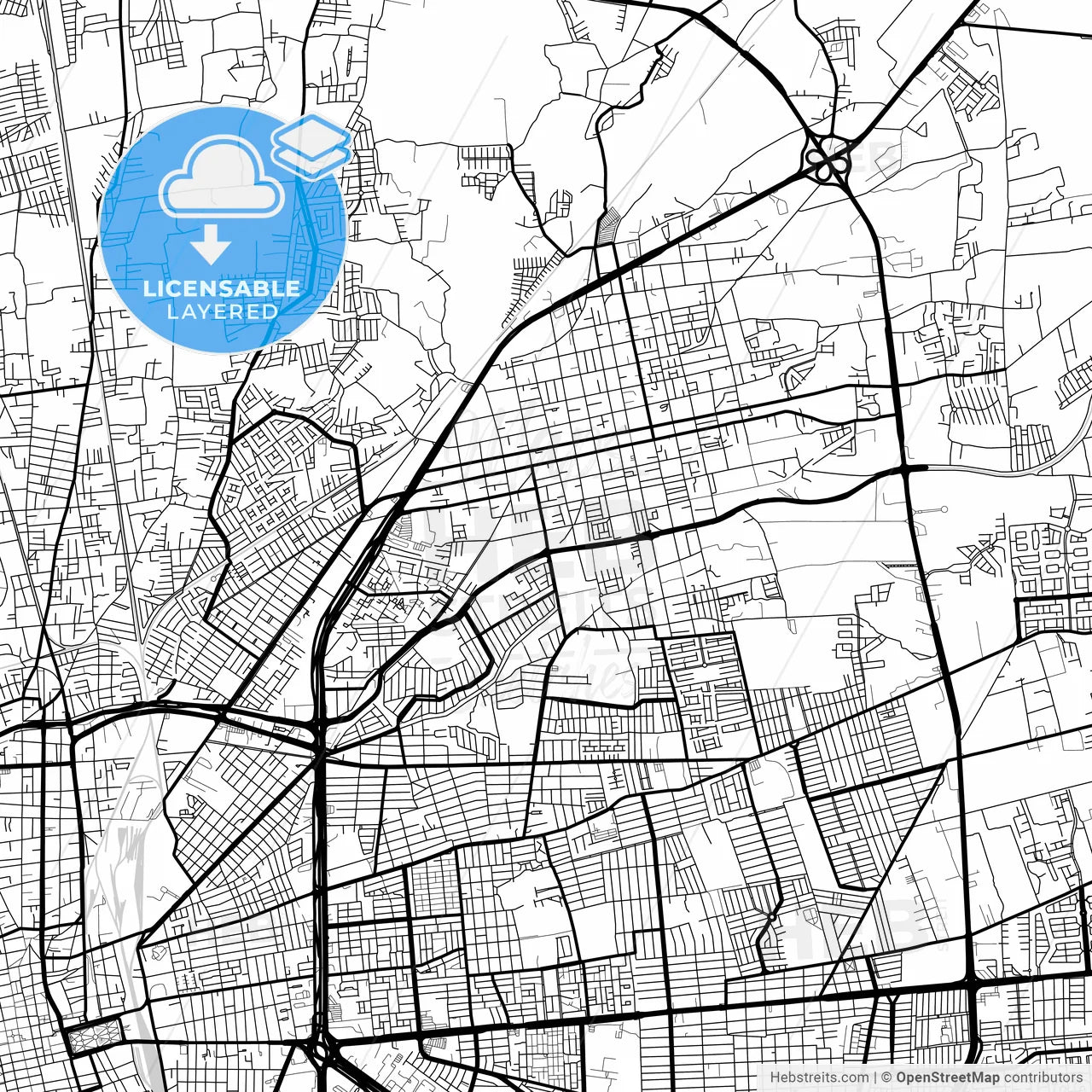 Layered PDF map of Soledad de Graciano Sánchez, San Luis Potosí, Mexico