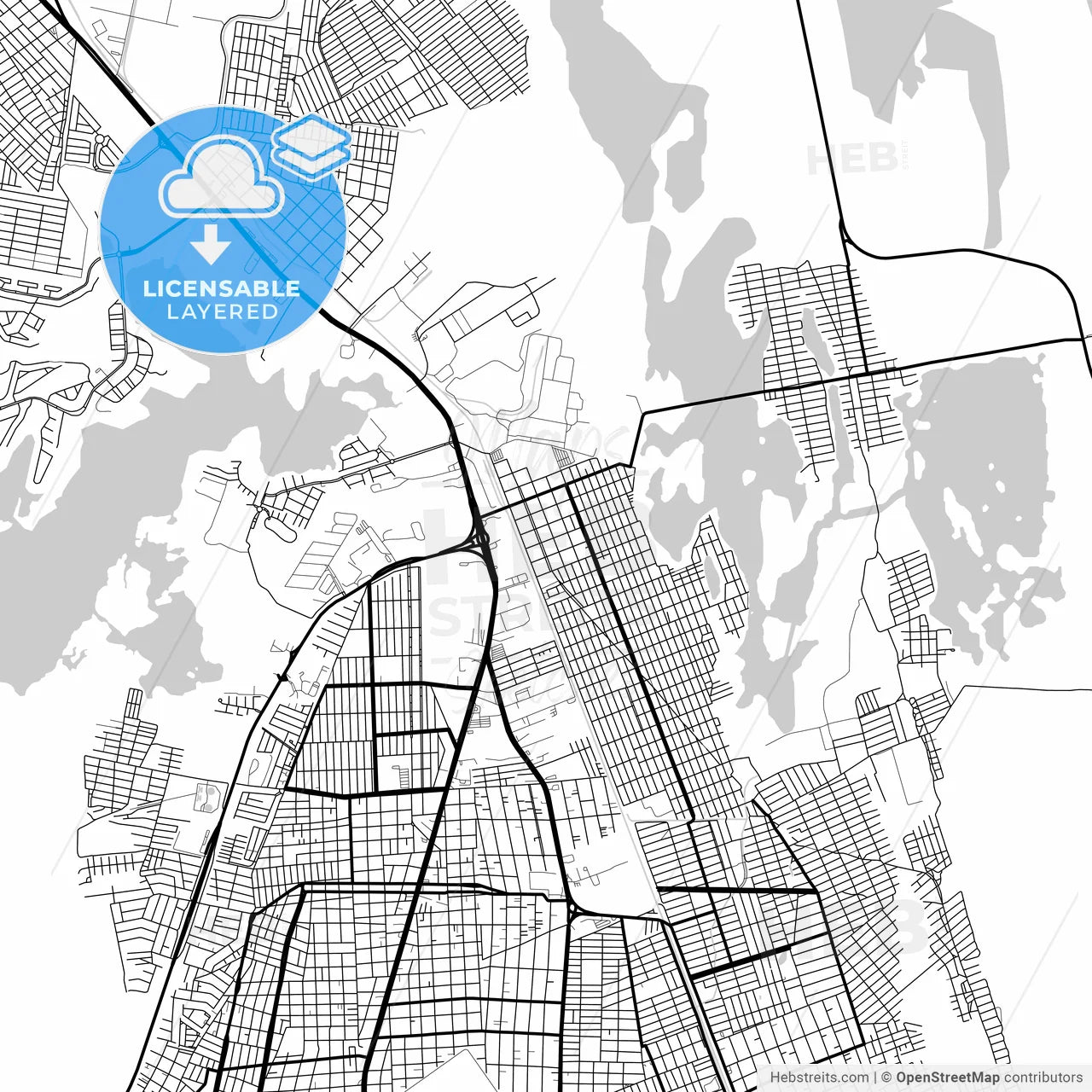 Layered PDF map of Miramar, Tamaulipas, Mexico