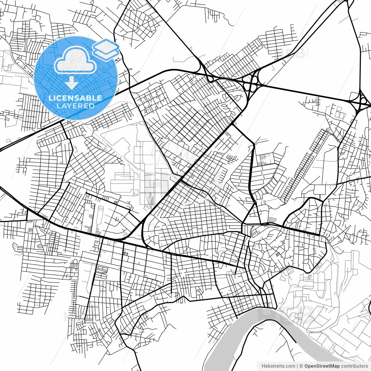 Layered PDF map of Minatitlán, Veracruz, Mexico