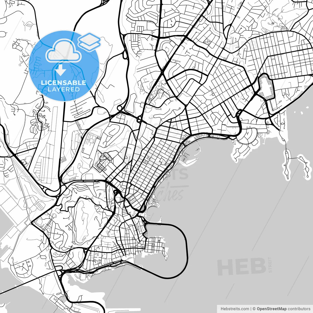 Layered PDF map of Panamá, Panamá, Panama