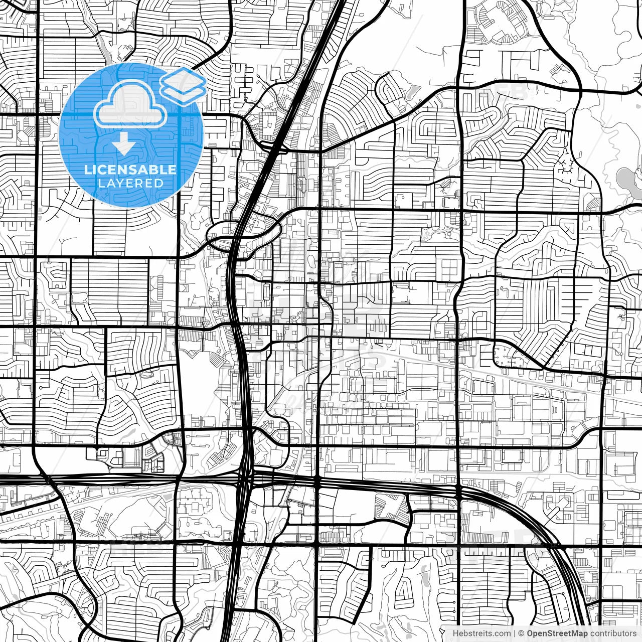 Layered PDF map of Plano, Texas, United States