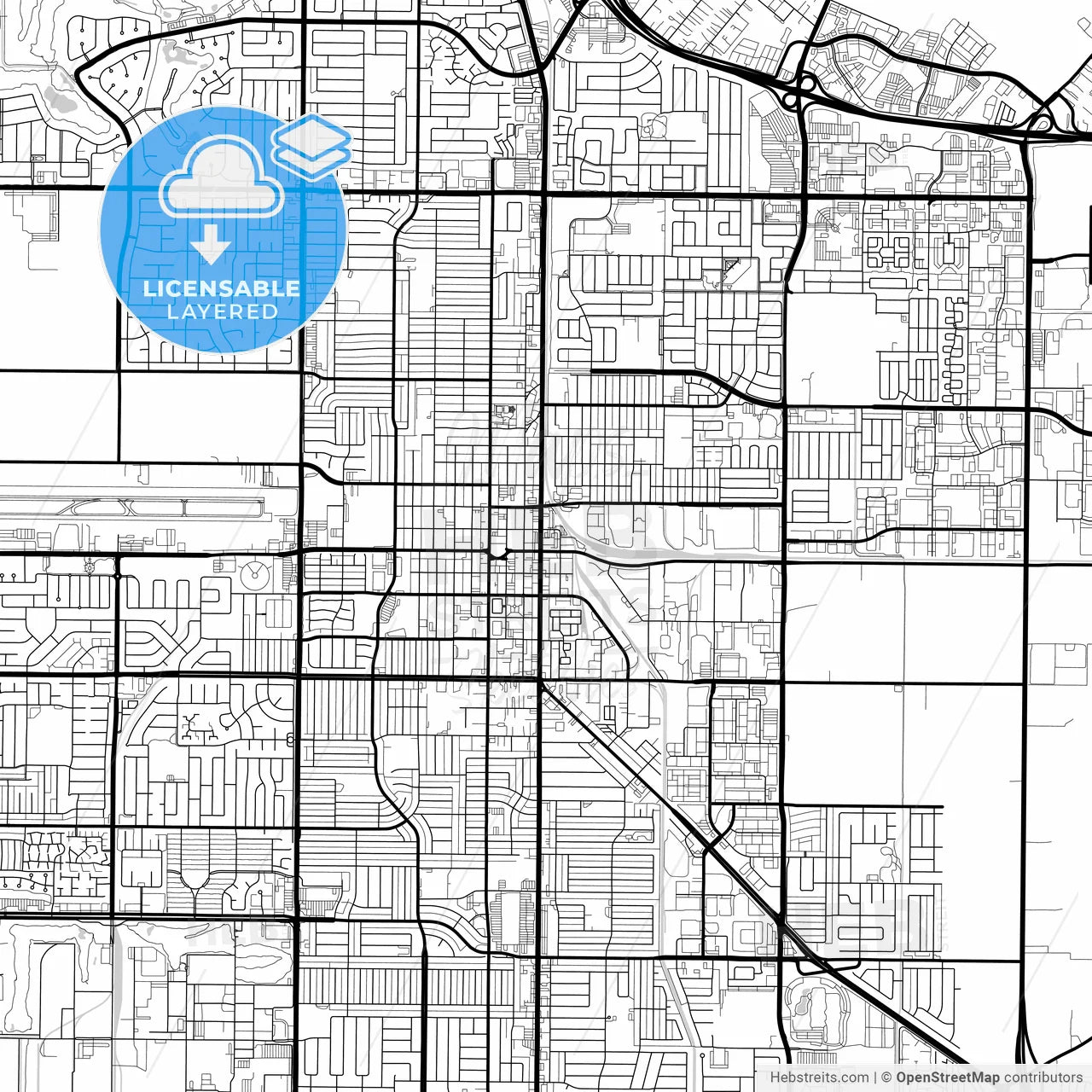 Layered PDF map of Oxnard, California, United States