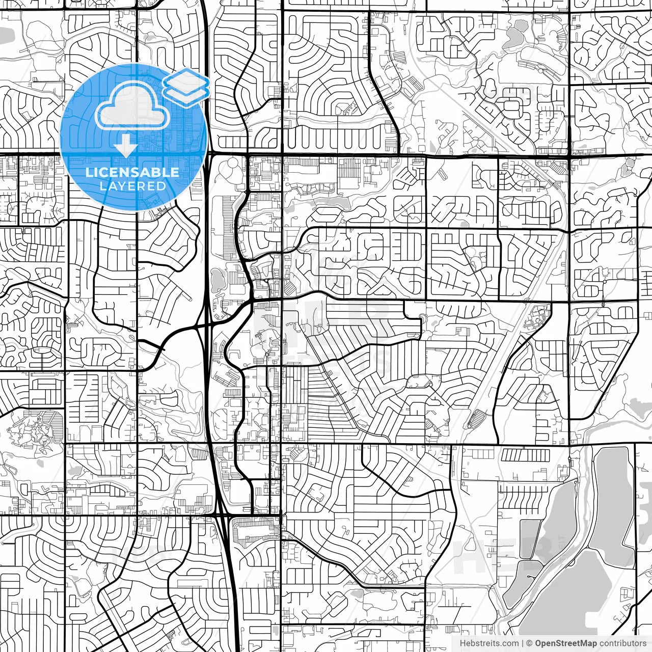 Layered PDF map of Thornton, Colorado, United States