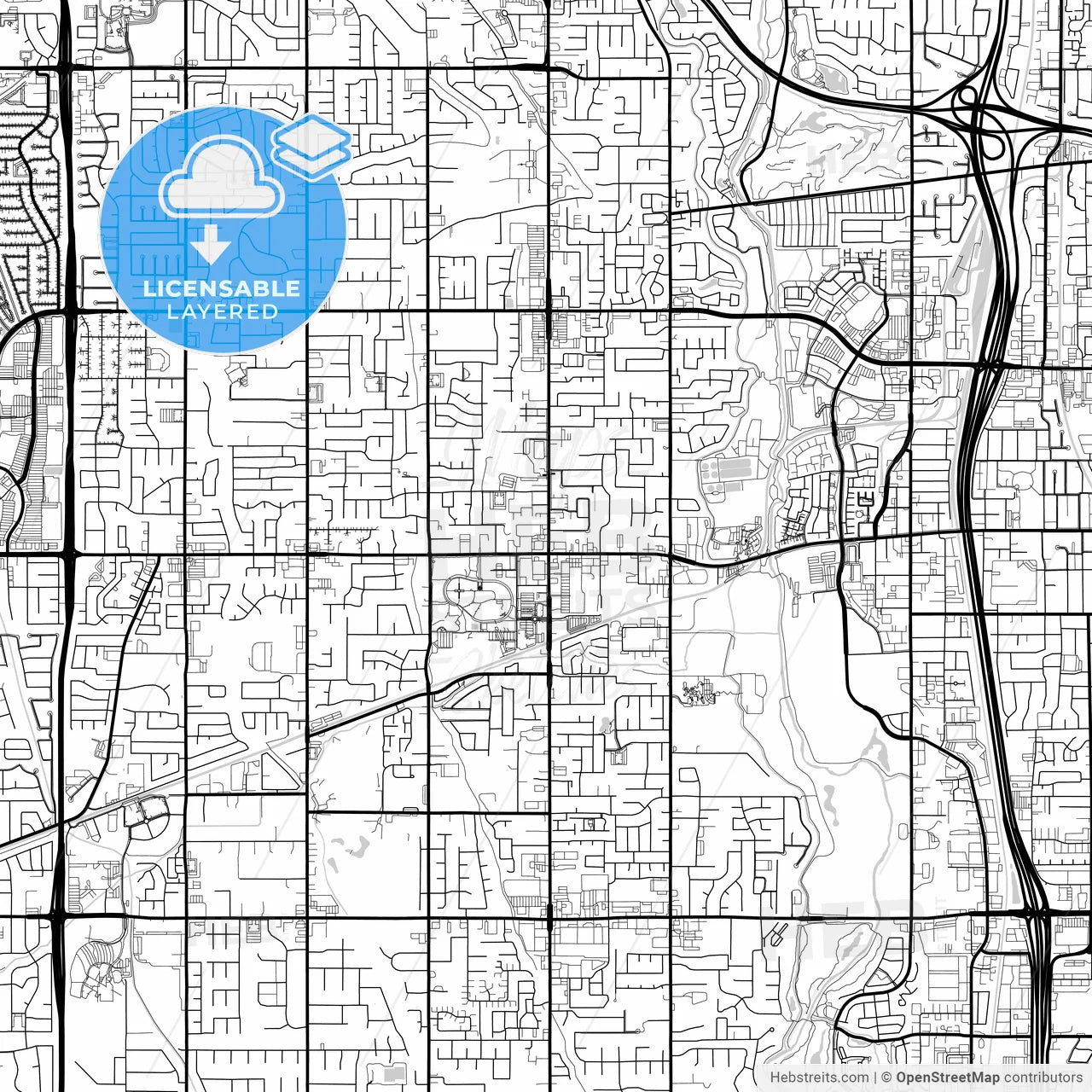 Layered PDF map of West Jordan, Utah, United States
