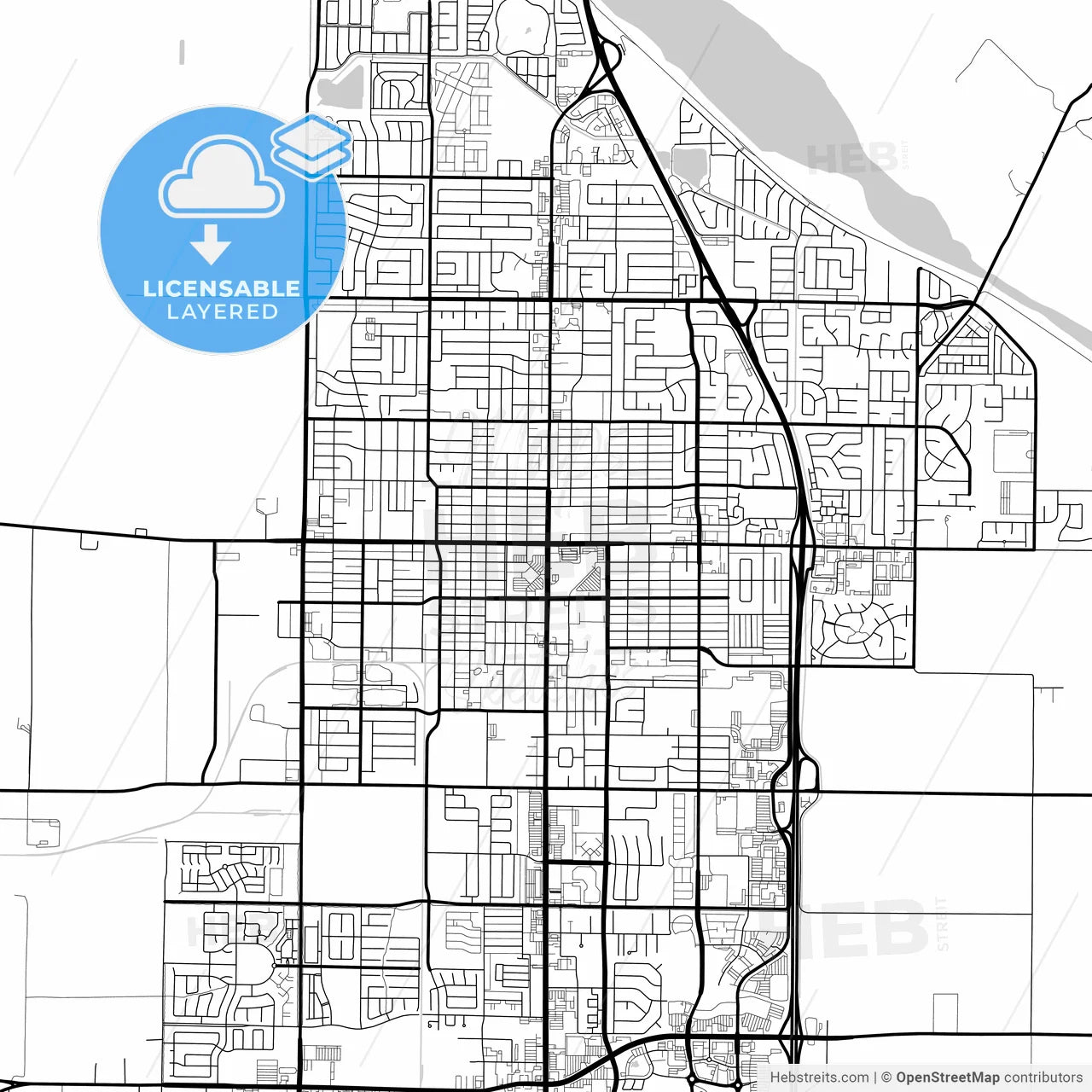 Layered PDF map of Santa Maria, California, United States
