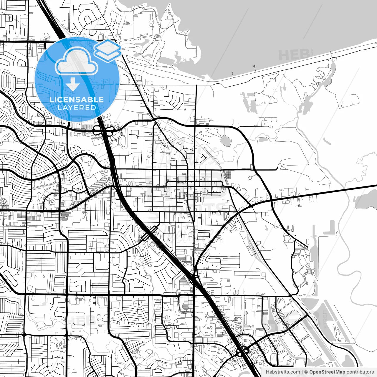 Layered PDF map of Lewisville, Texas, United States