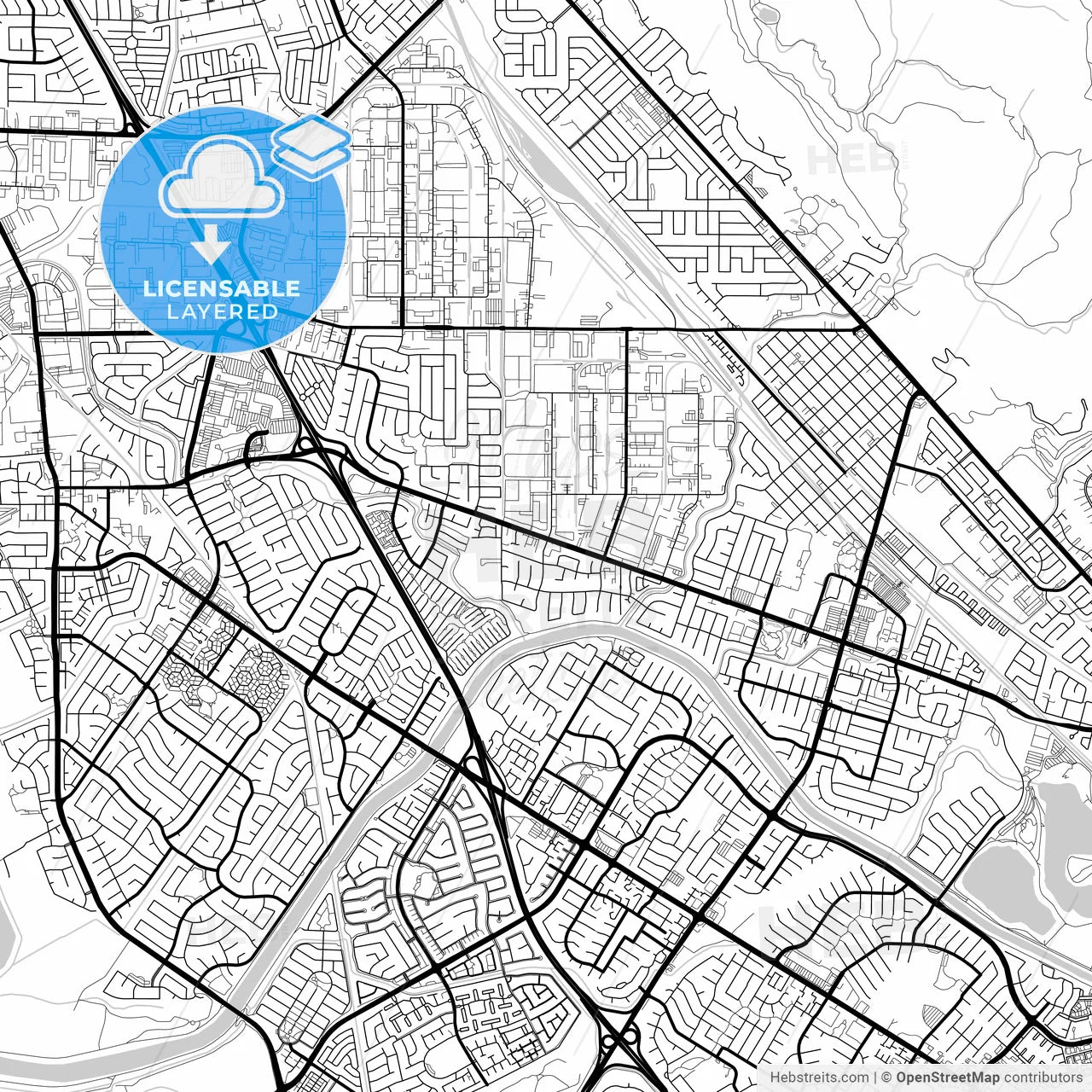 Layered PDF map of Union City, California, United States