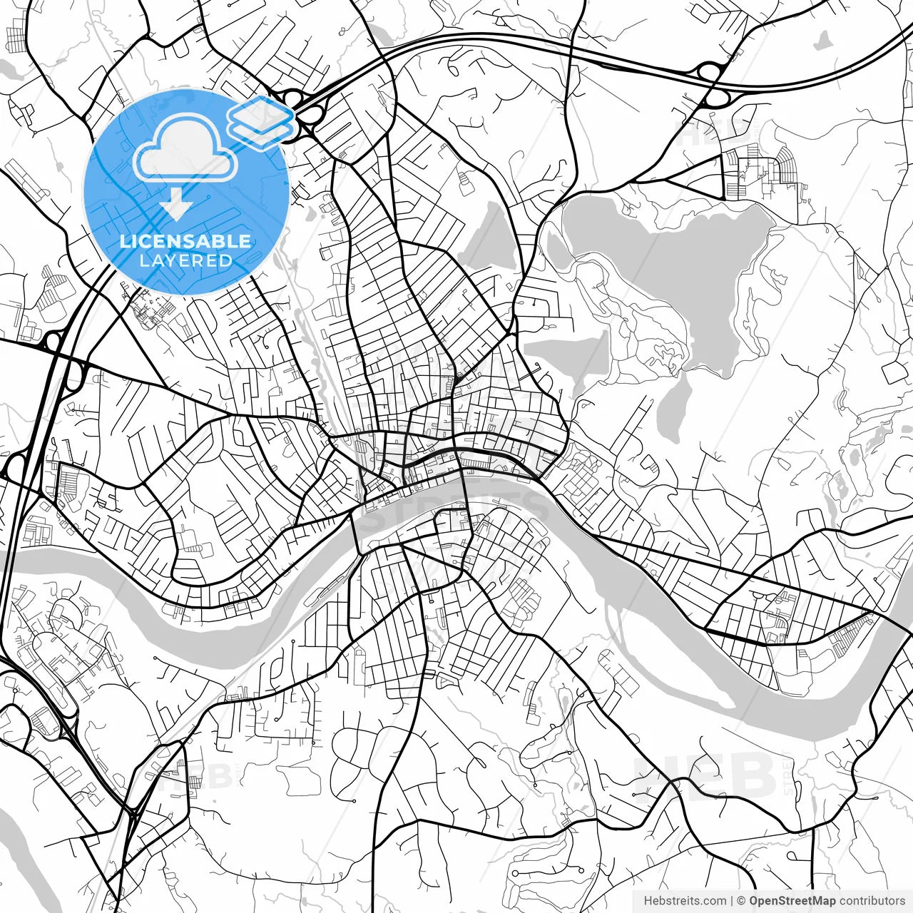 Layered PDF map of Haverhill, Massachusetts, United States