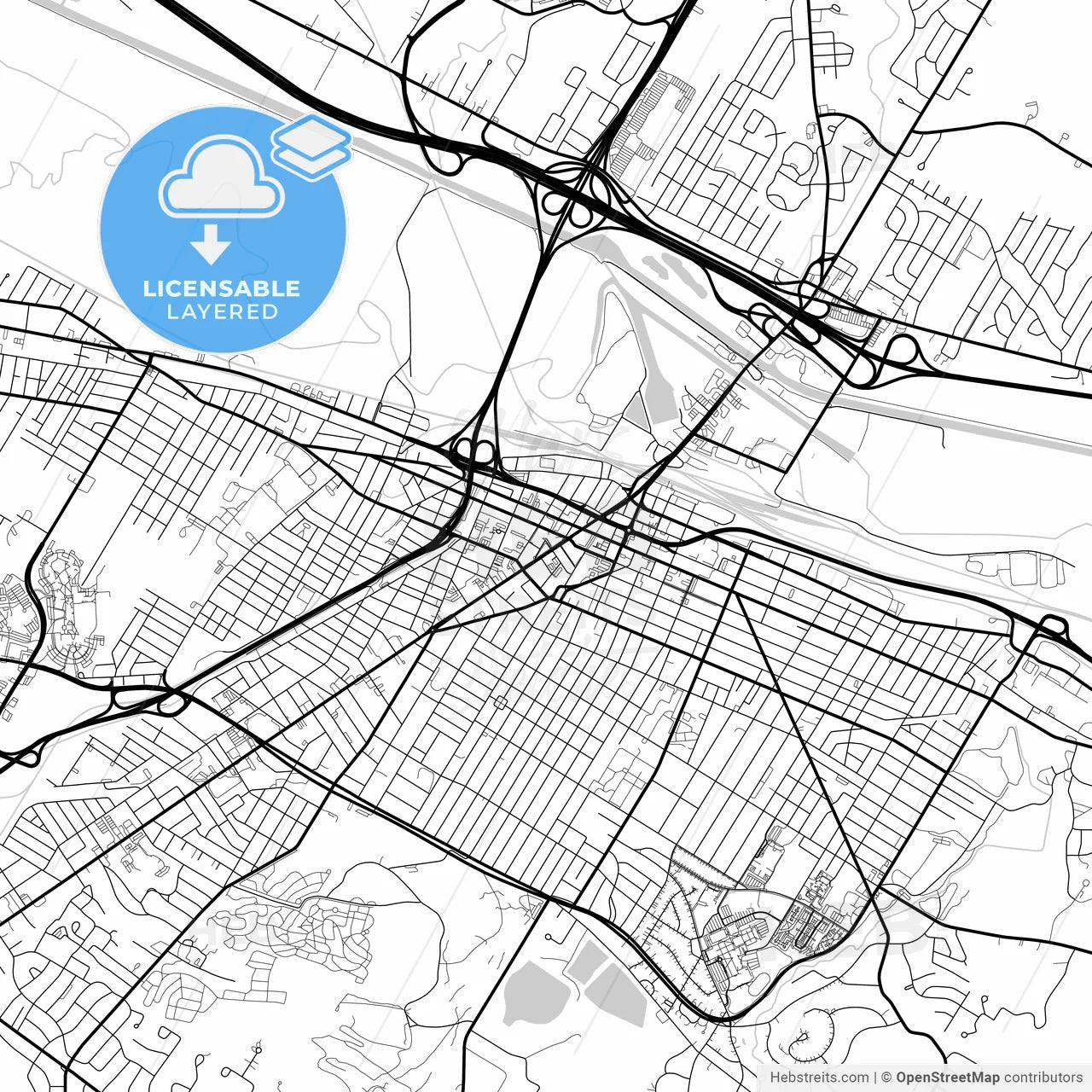 Layered PDF map of Utica, New York, United States