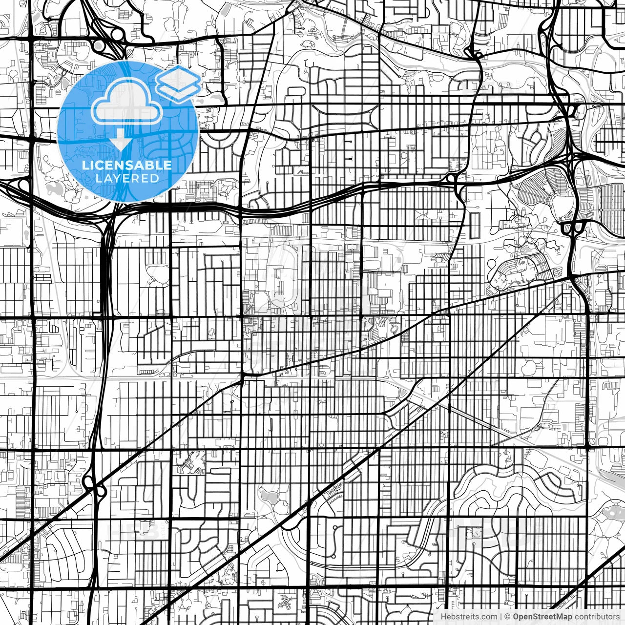 Layered PDF map of West Allis, Wisconsin, United States