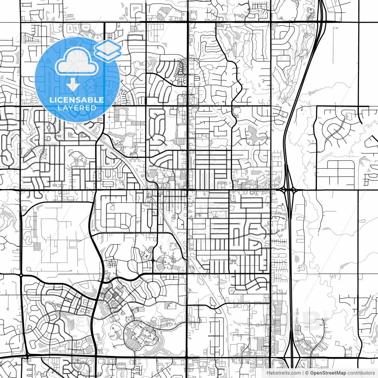 Layered PDF map of Ankeny, Iowa, United States