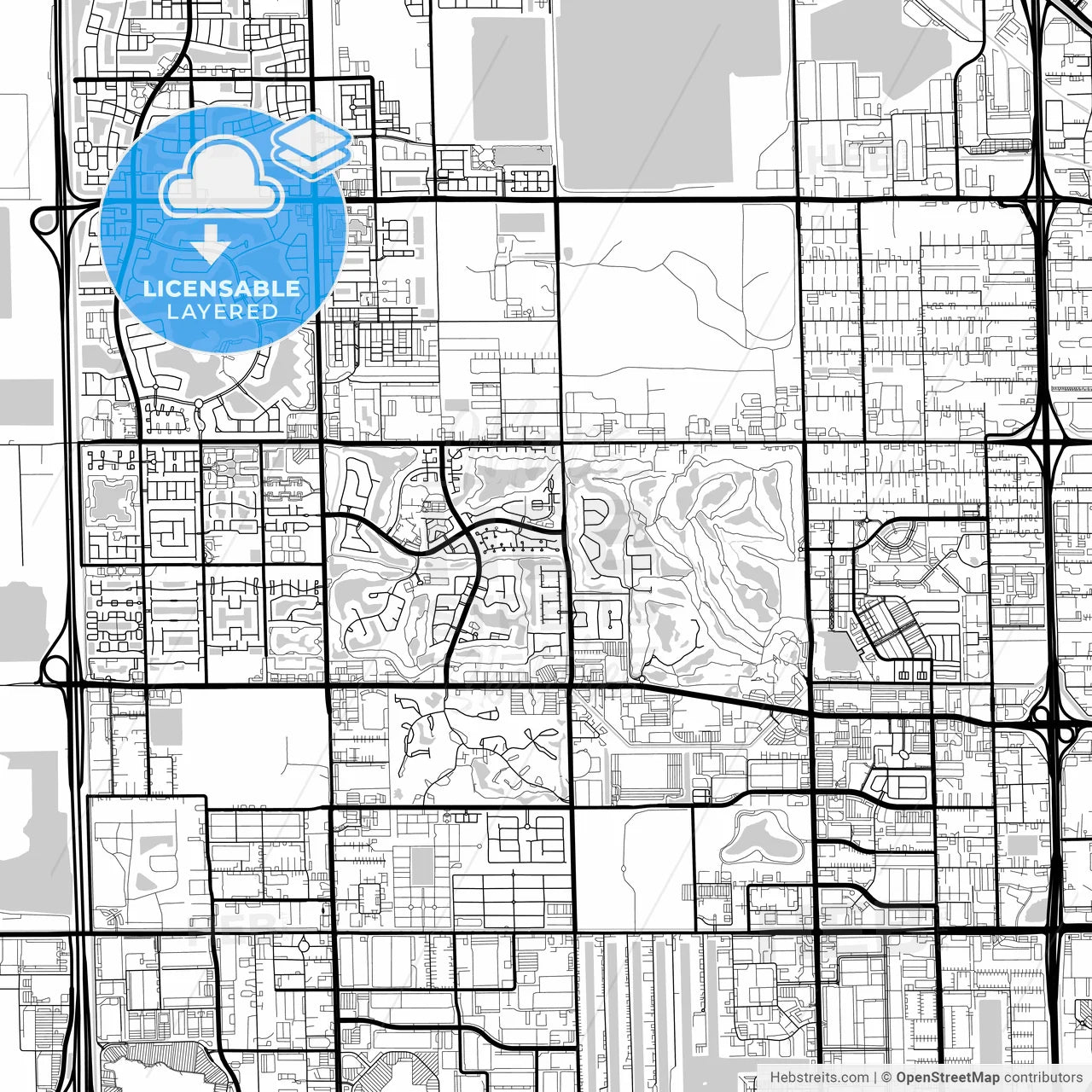 Layered PDF map of Doral, Florida, United States