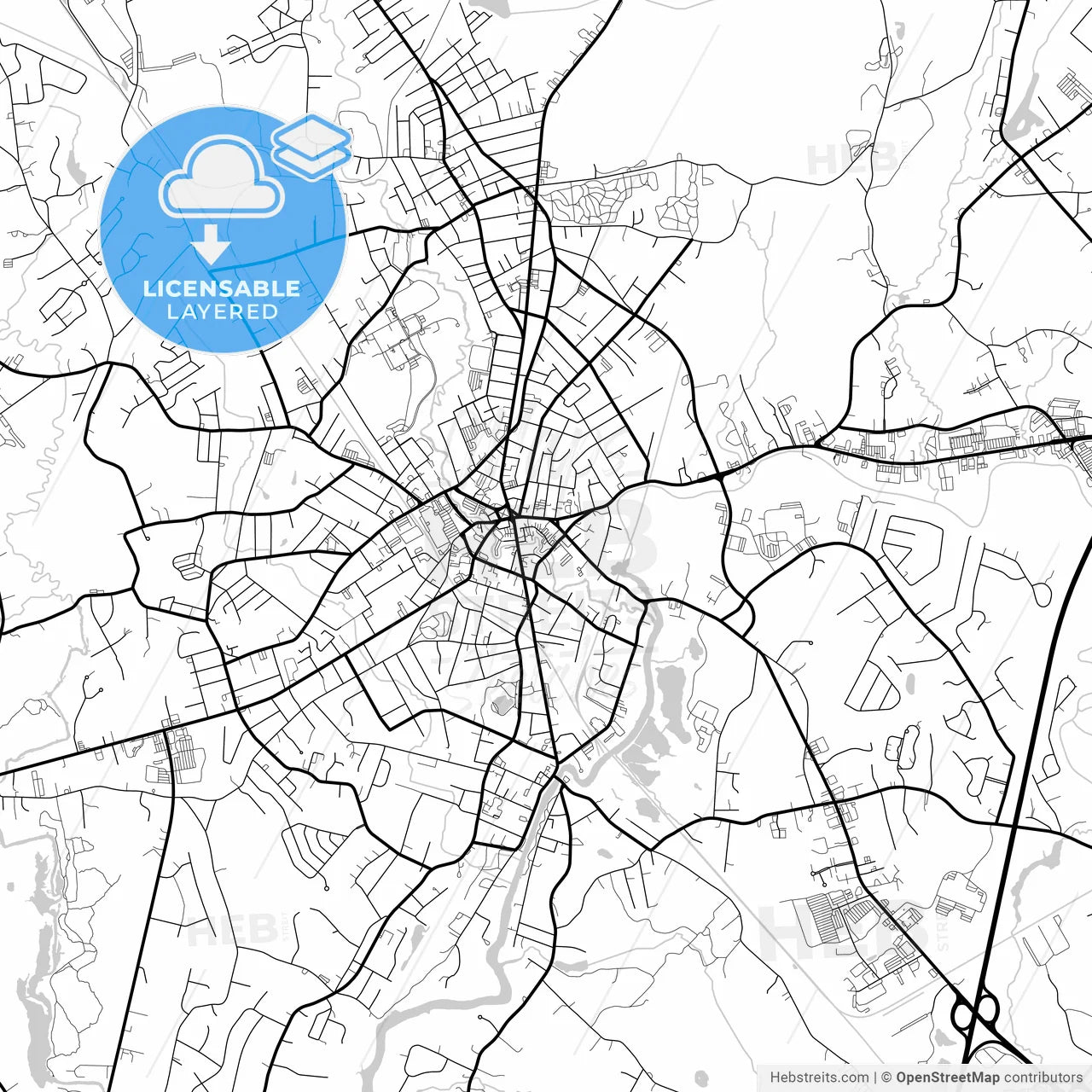 Layered PDF map of Taunton, Massachusetts, United States