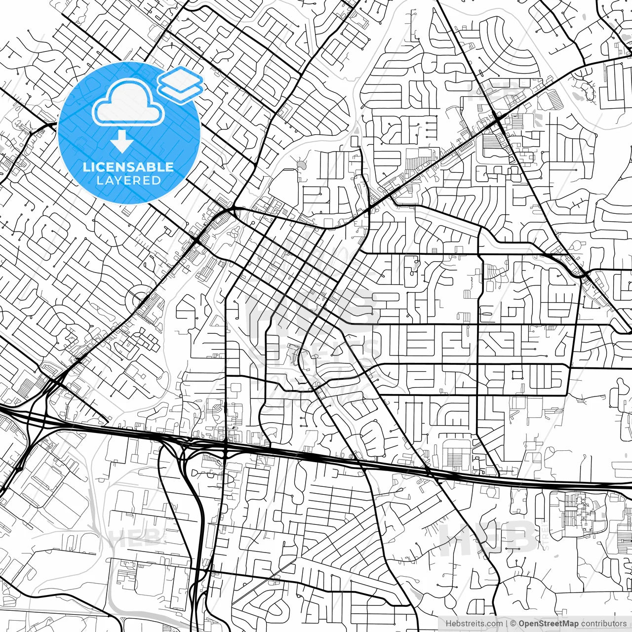 Layered PDF map of Florissant, Missouri, United States