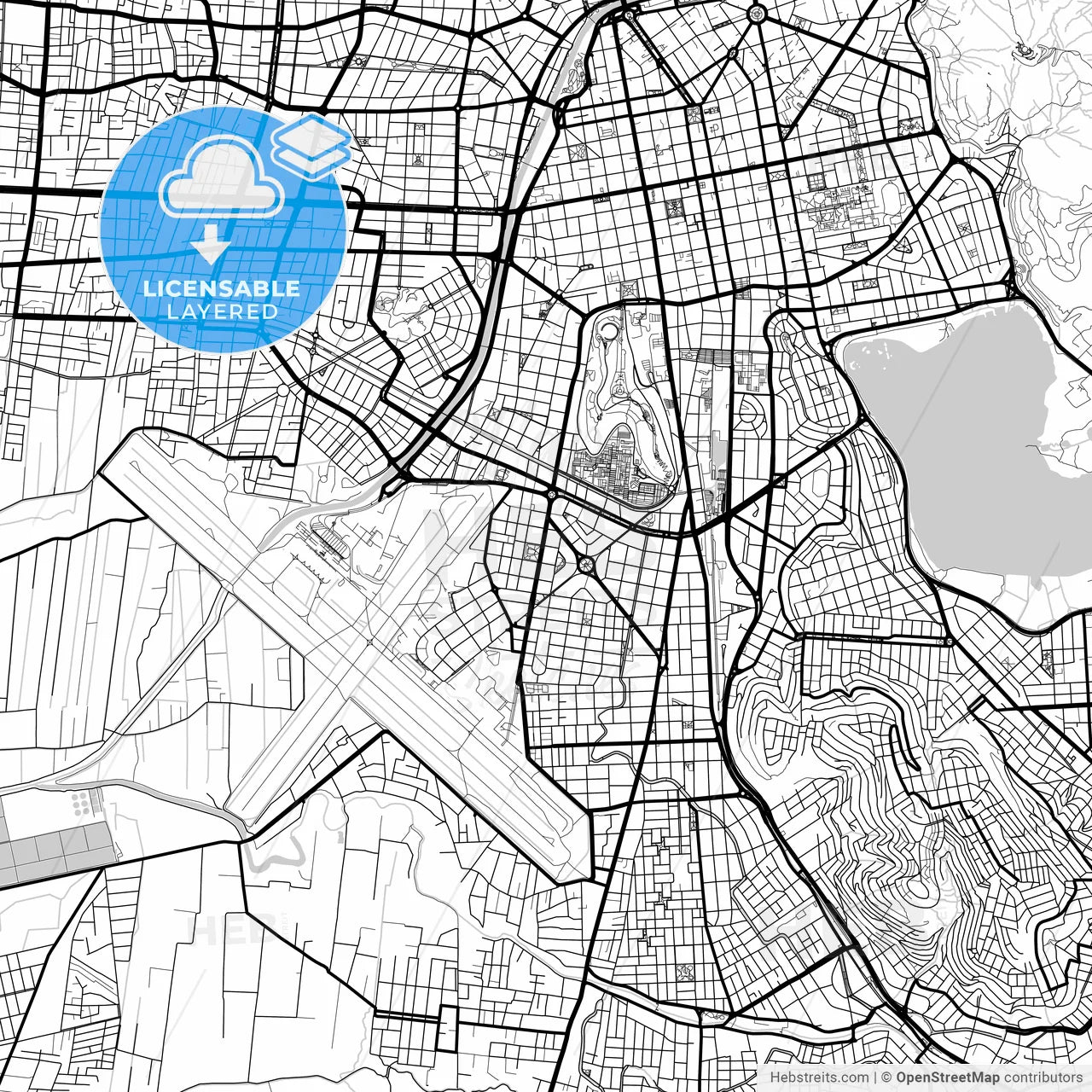 Layered PDF map of Cochabamba, Bolivia