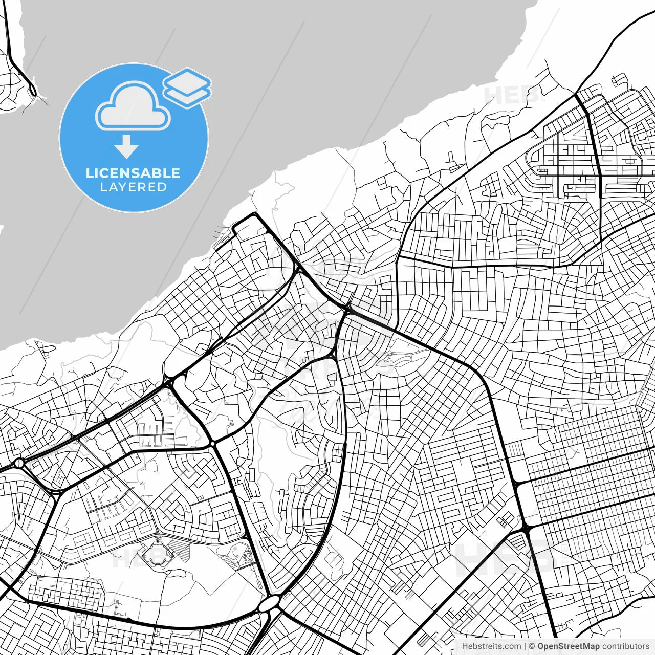 Layered PDF map of Ciudad Guayana, Venezuela