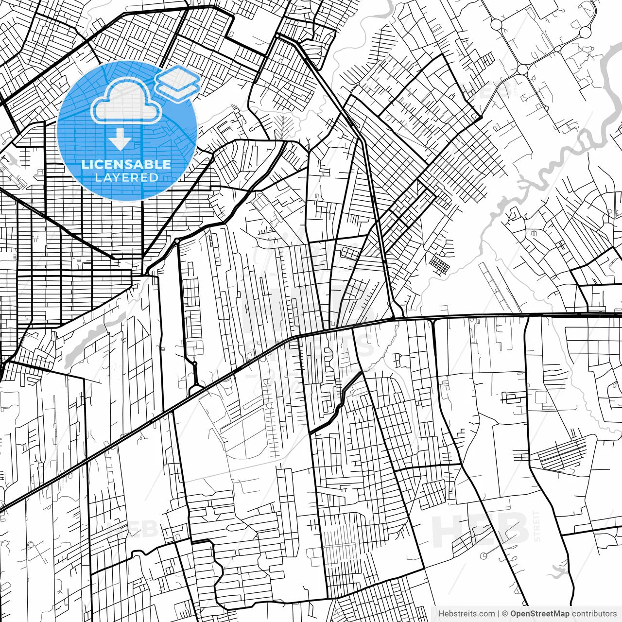 Layered PDF map of Ananindeua, Brazil