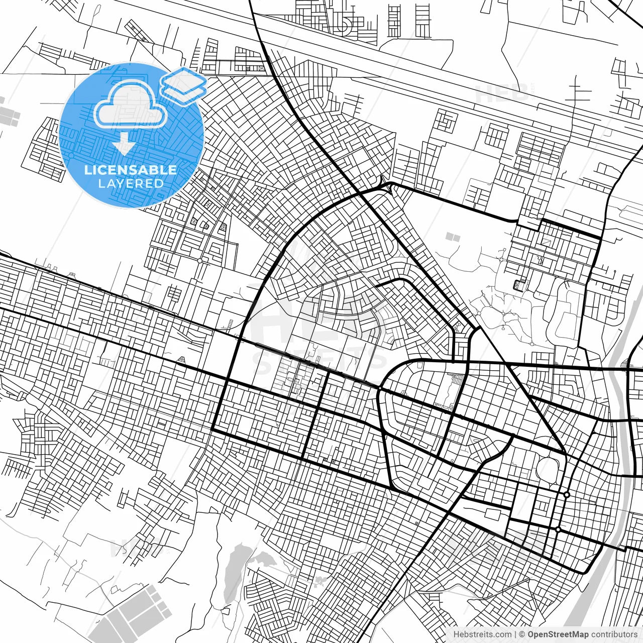 Layered PDF map of Piura, Peru