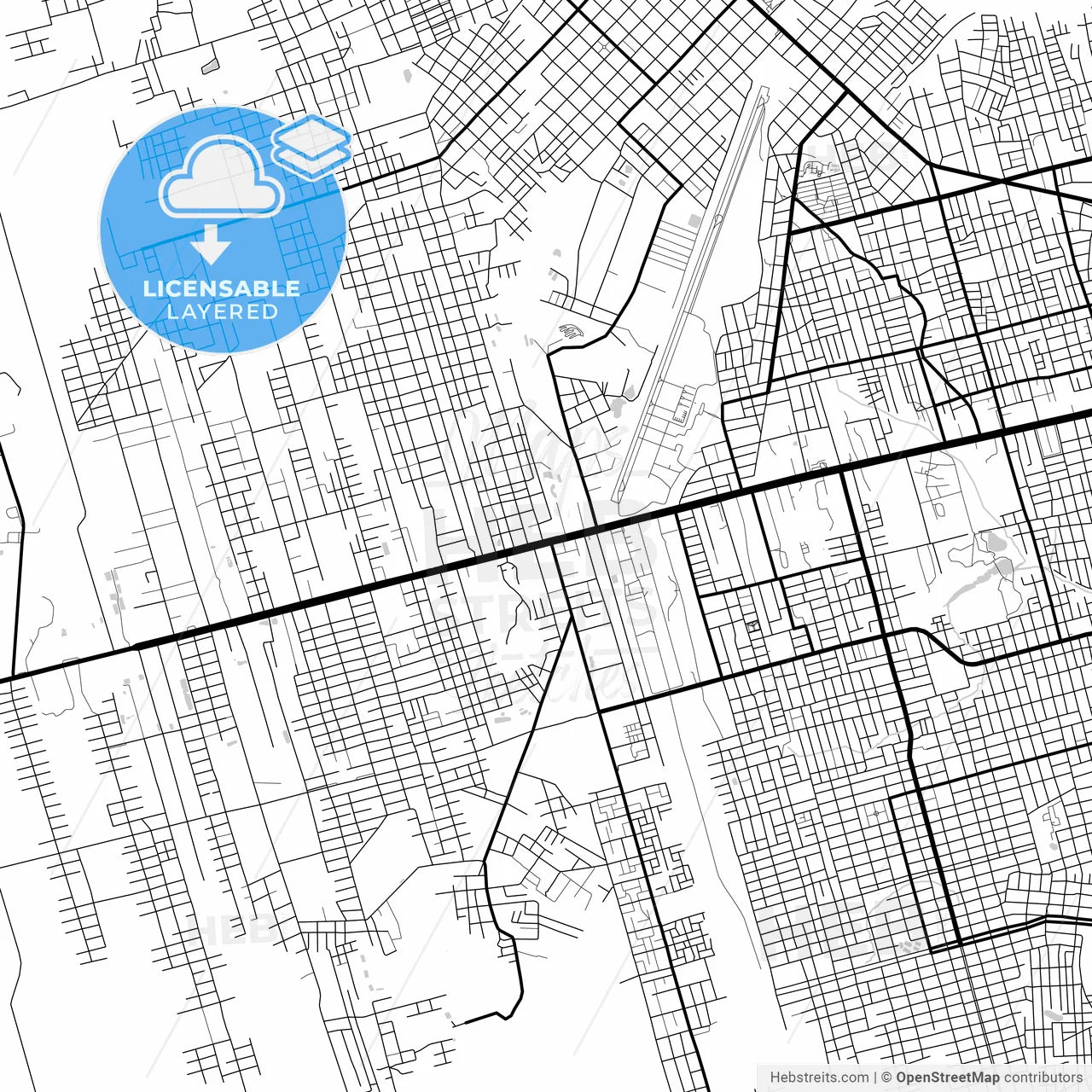 Layered PDF map of Pucallpa, Peru