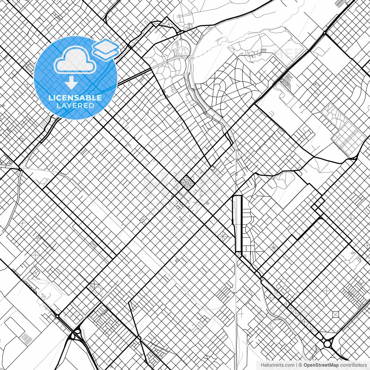 Layered PDF map of Bahia Blanca, Argentina