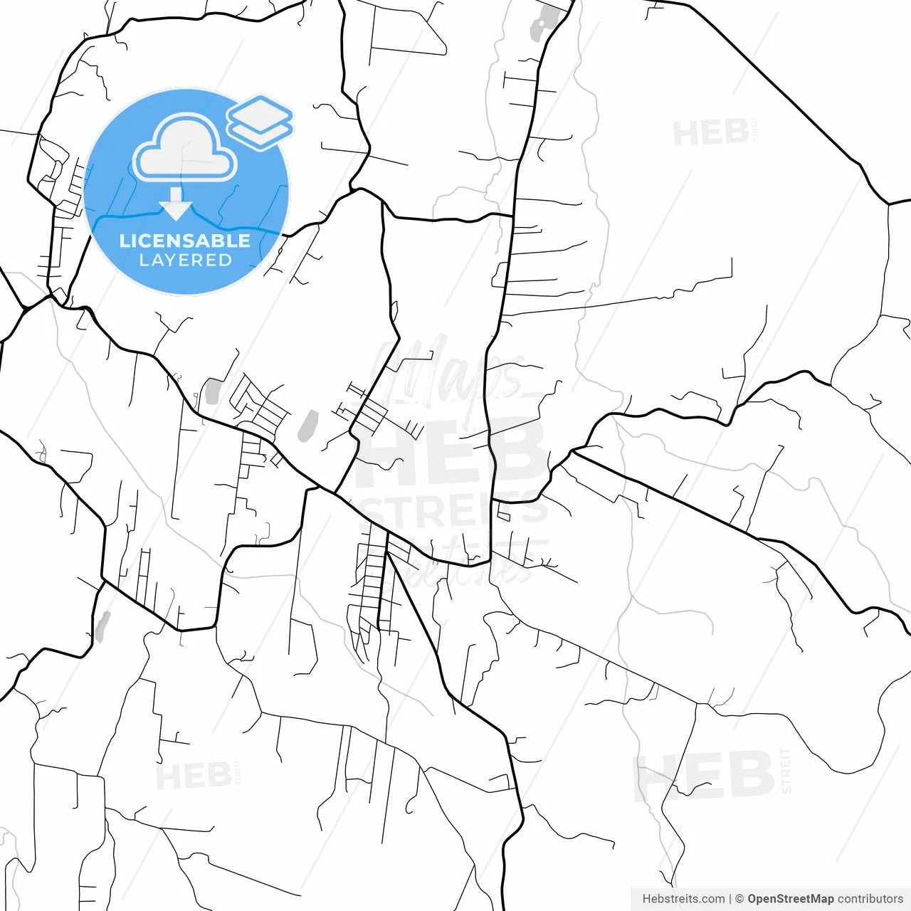 Layered PDF map of Novo Hamburgo, Brazil