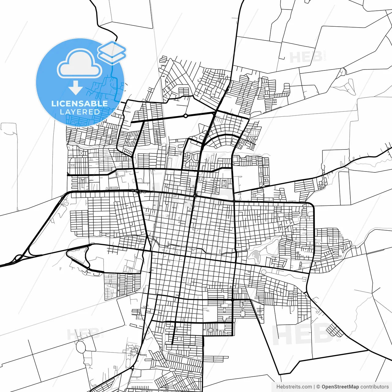 Layered PDF map of Palmira, Colombia