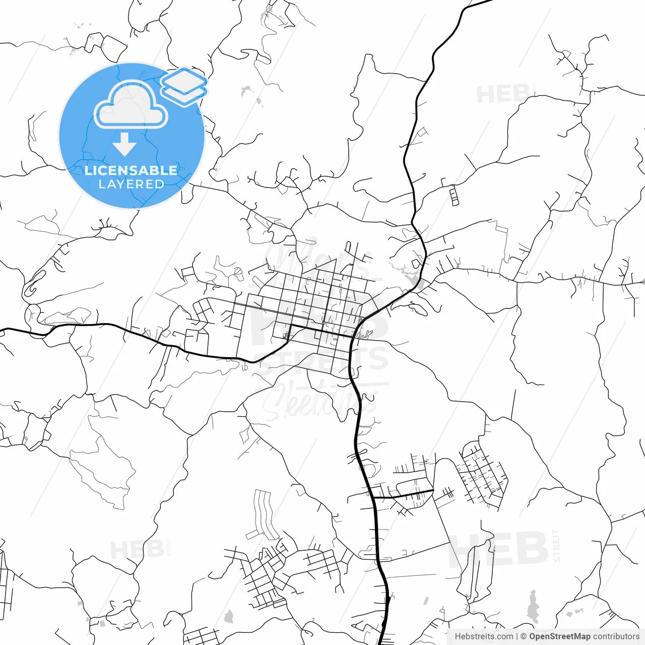 Layered PDF map of Colombo, Brazil