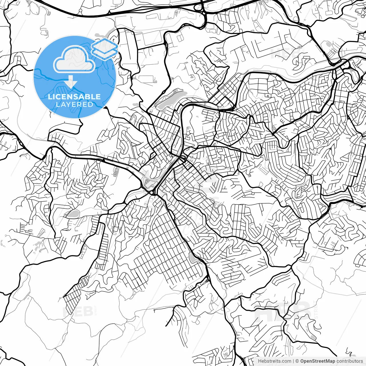 Layered PDF map of Itapevi, Brazil