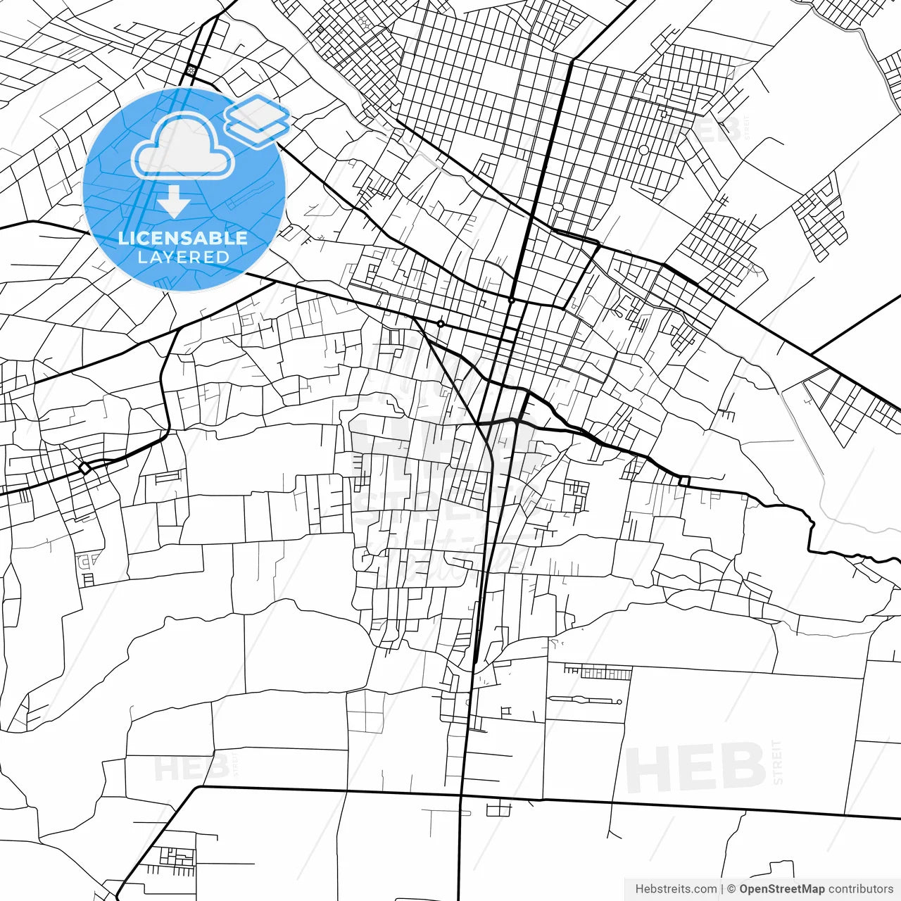 Layered PDF map of Chincha Alta, Peru