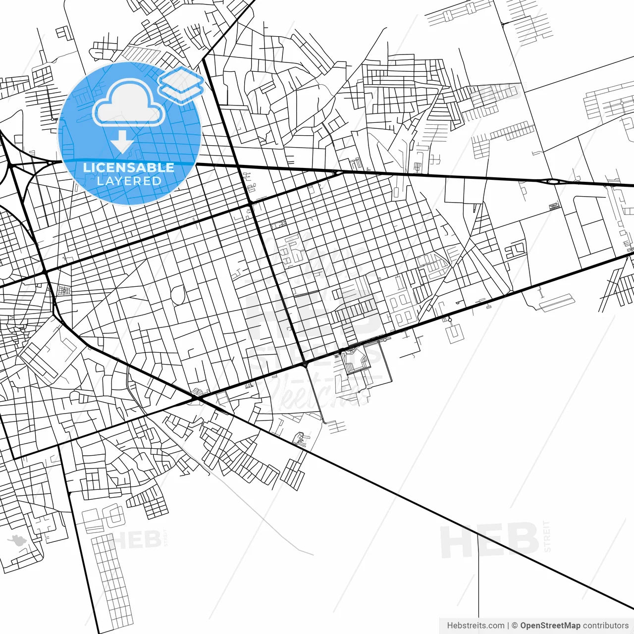 Layered PDF map of El Tigre, Venezuela