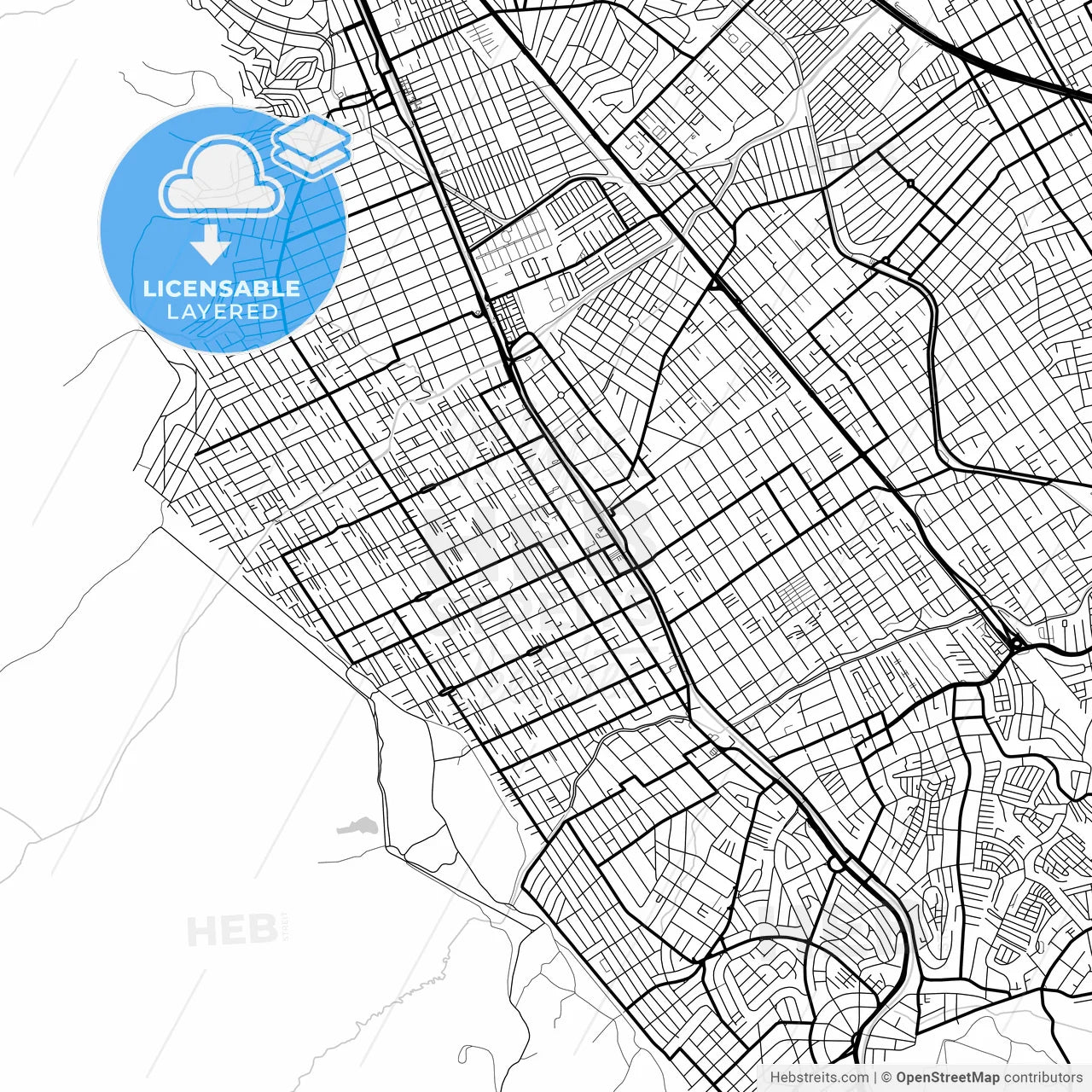 Layered PDF map of Nilopolis, Brazil
