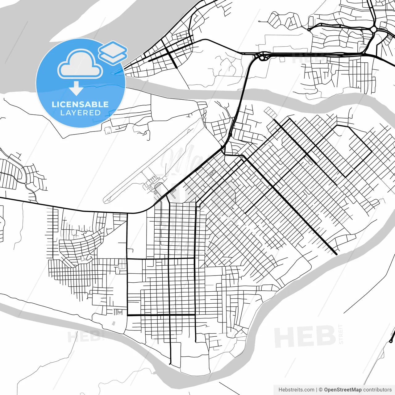 Layered PDF map of Maraba, Brazil