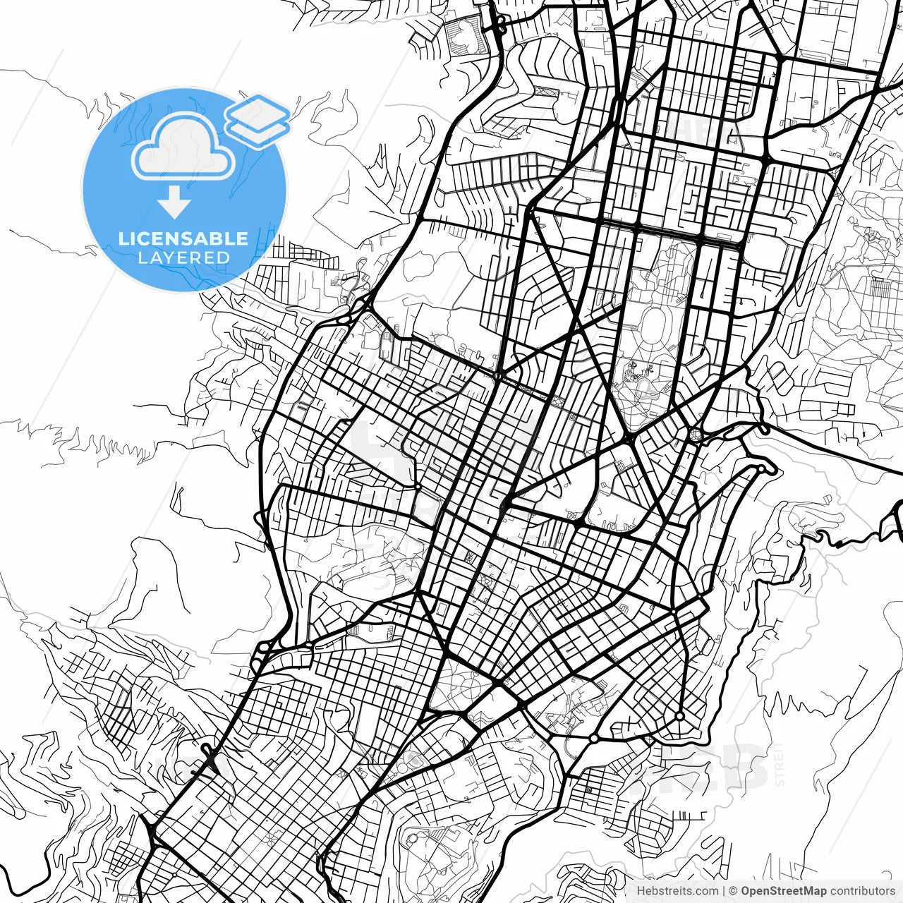 Layered PDF map of Tutamandahostel, Ecuador