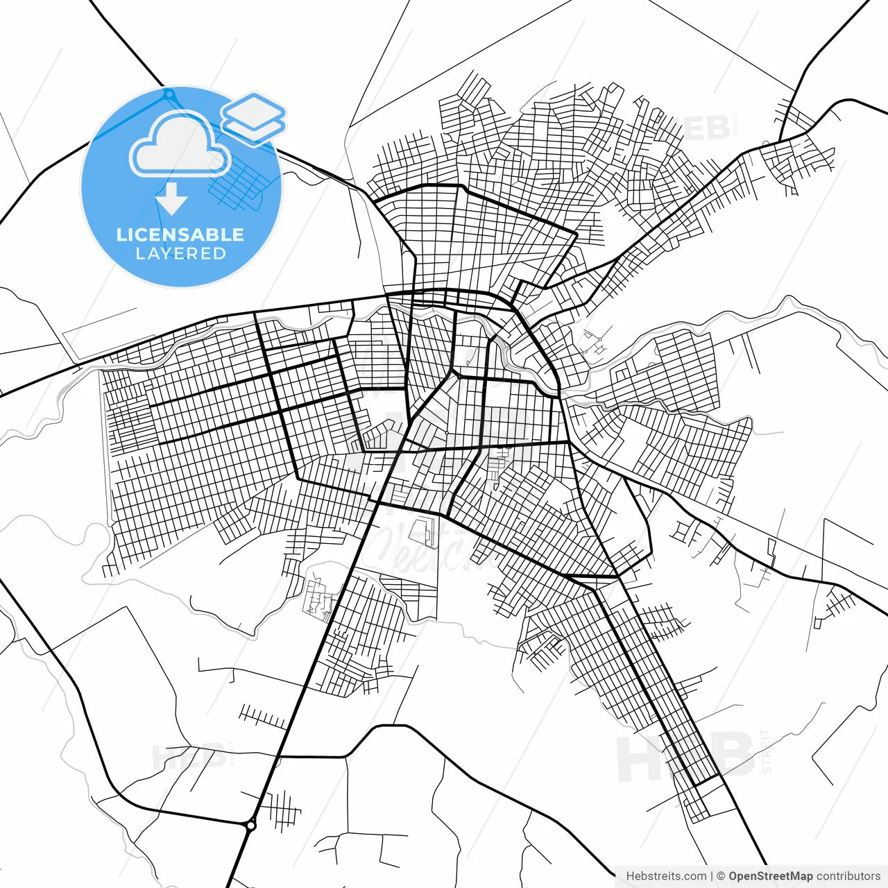 Layered PDF map of Milagro, Ecuador