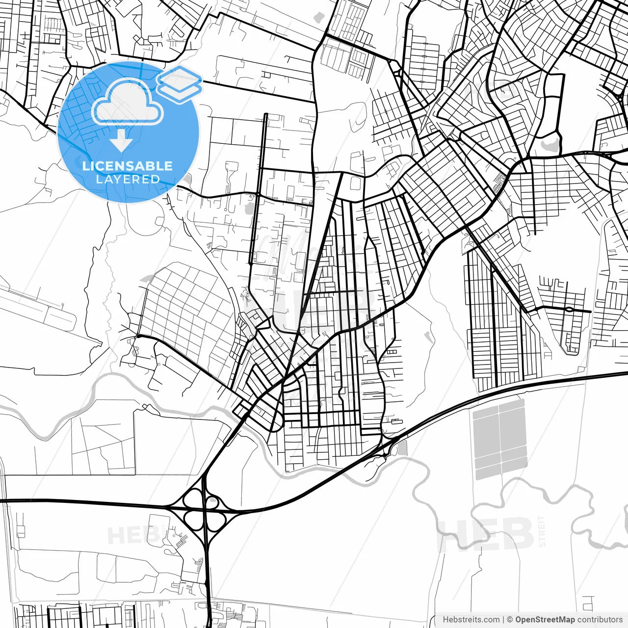 Layered PDF map of Cachoeirinha, Brazil
