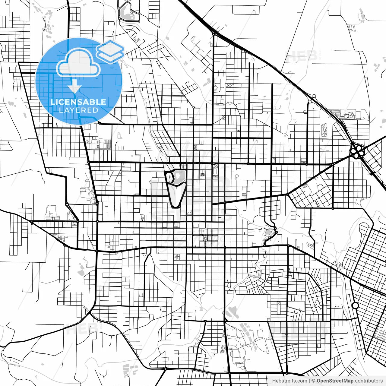 Layered PDF map of Toledo, Brazil