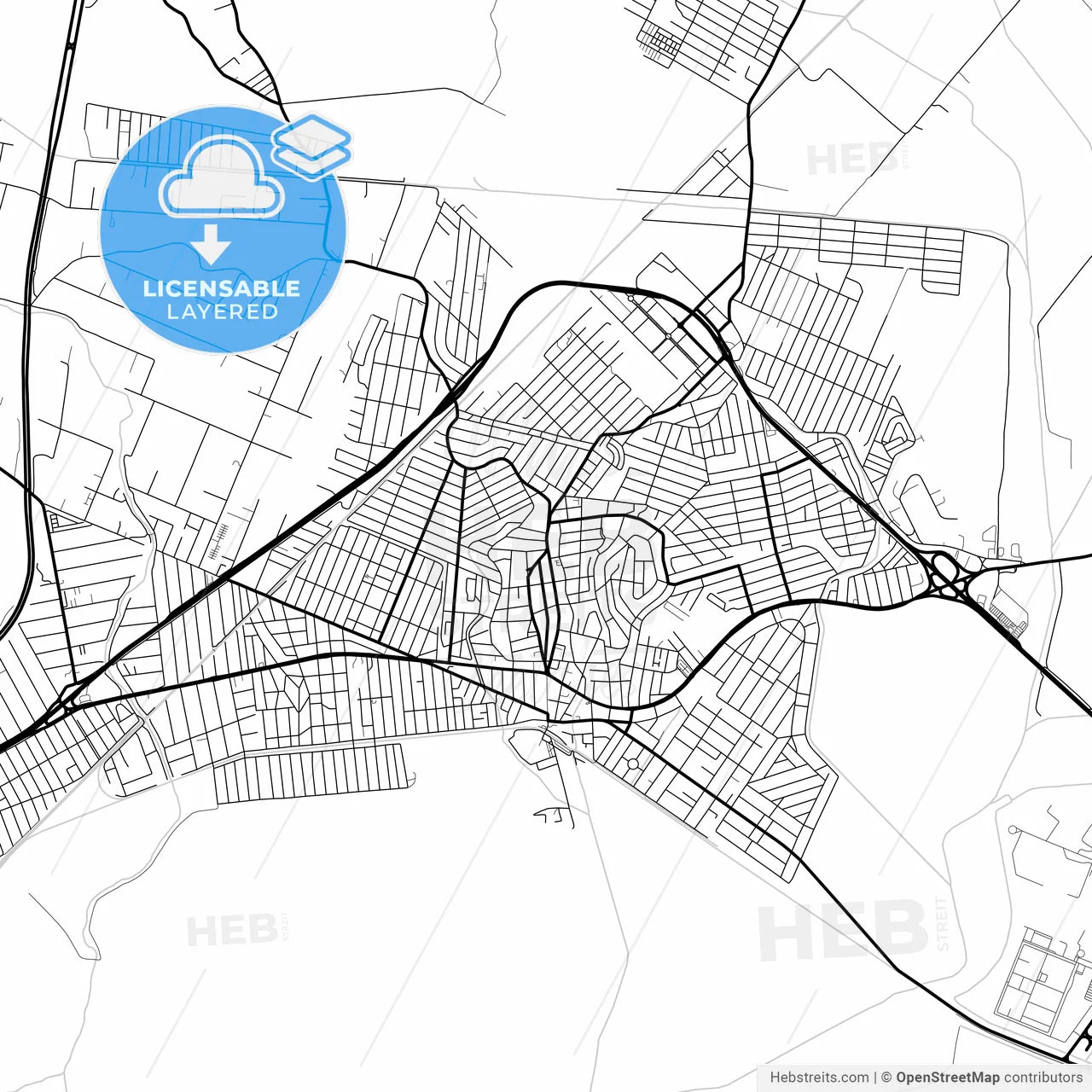 Layered PDF map of Itaguai, Brazil