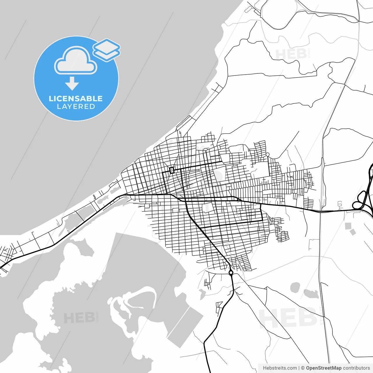 Layered PDF map of Cienaga, Colombia