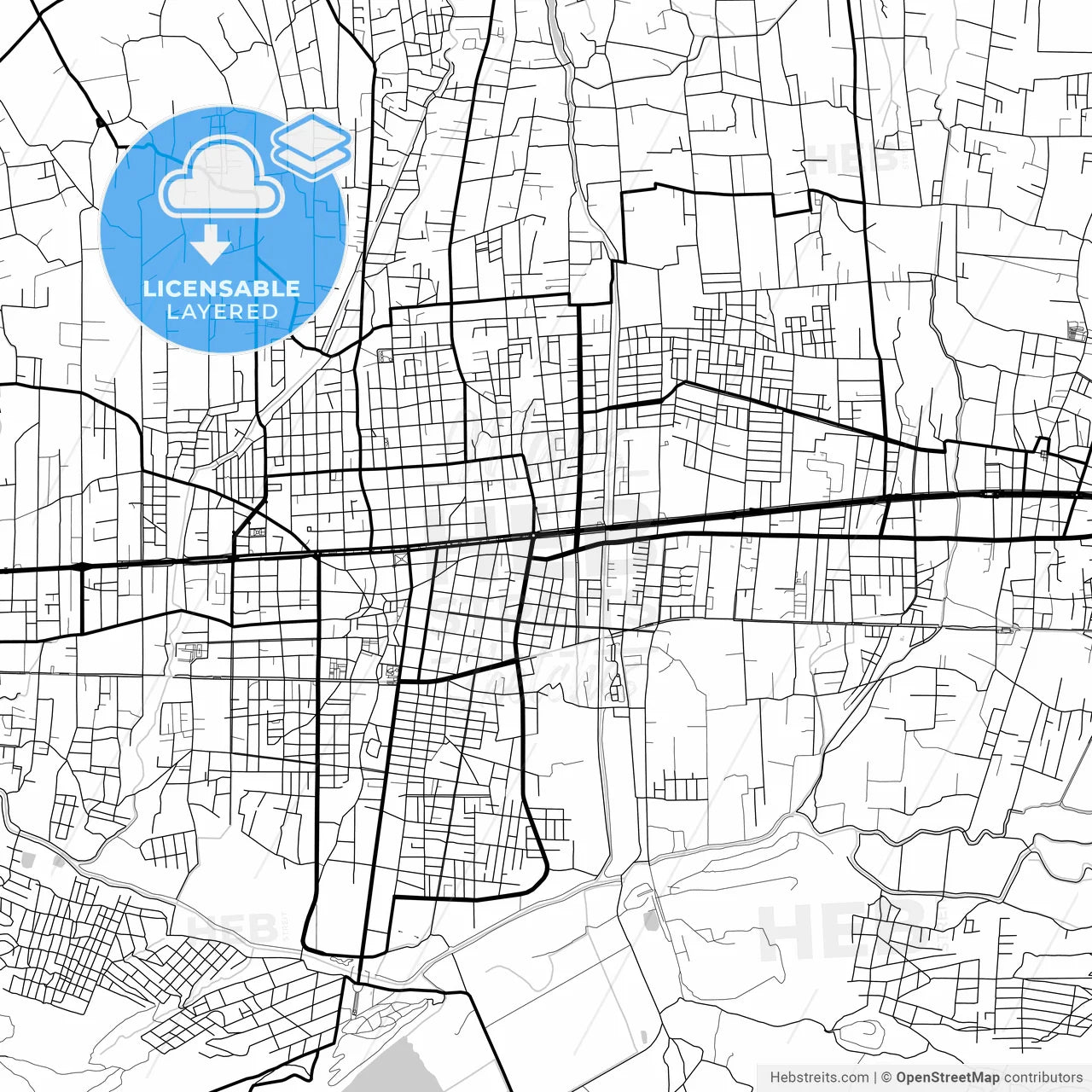 Layered PDF map of Quillacollo, Bolivia