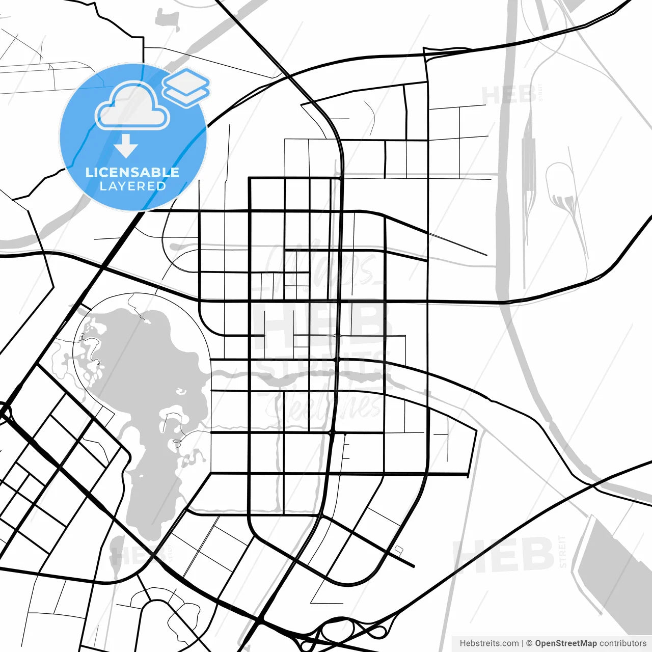 Layered PDF map of Xuzhou, Jiangsu, China