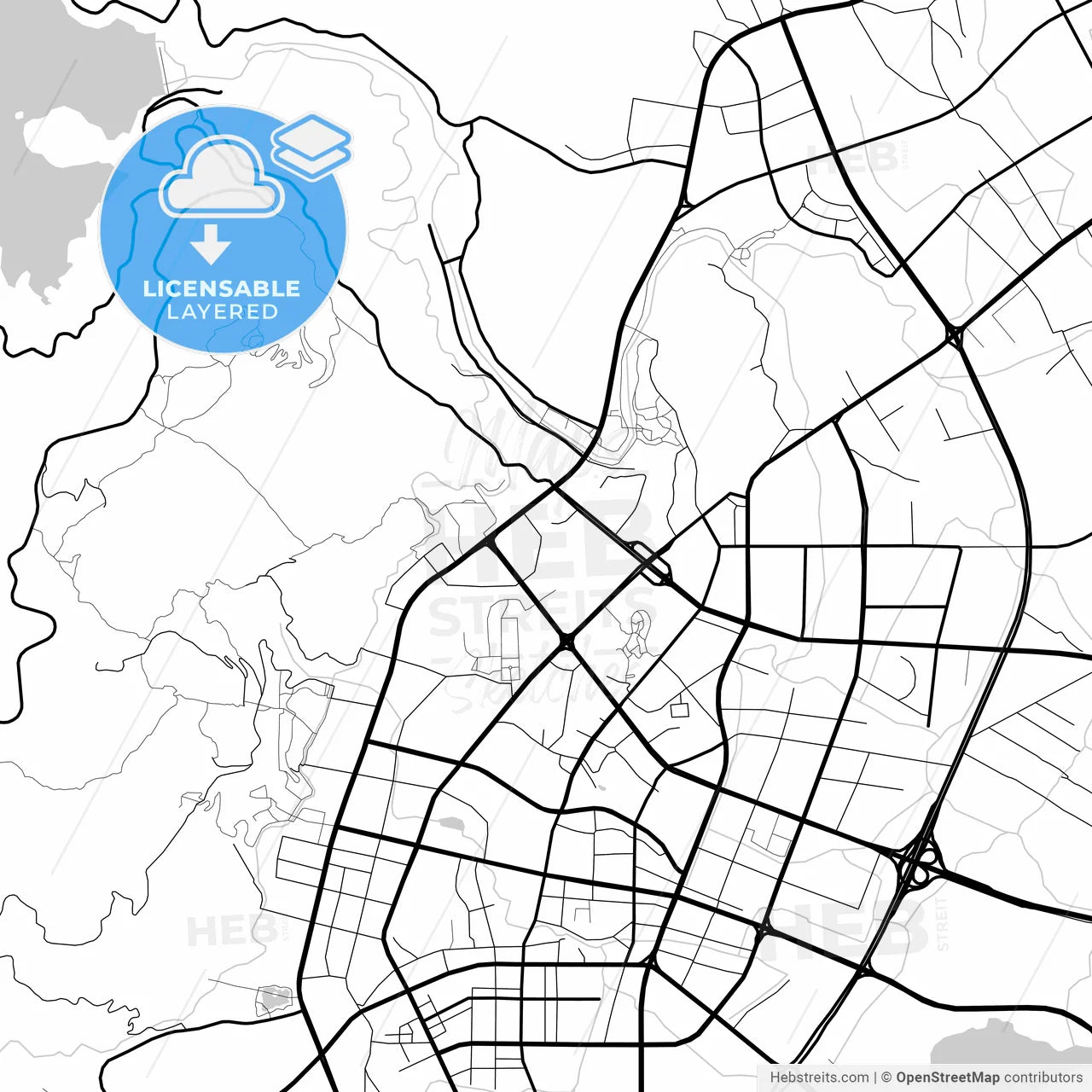 Layered PDF map of Putian, Fujian, China