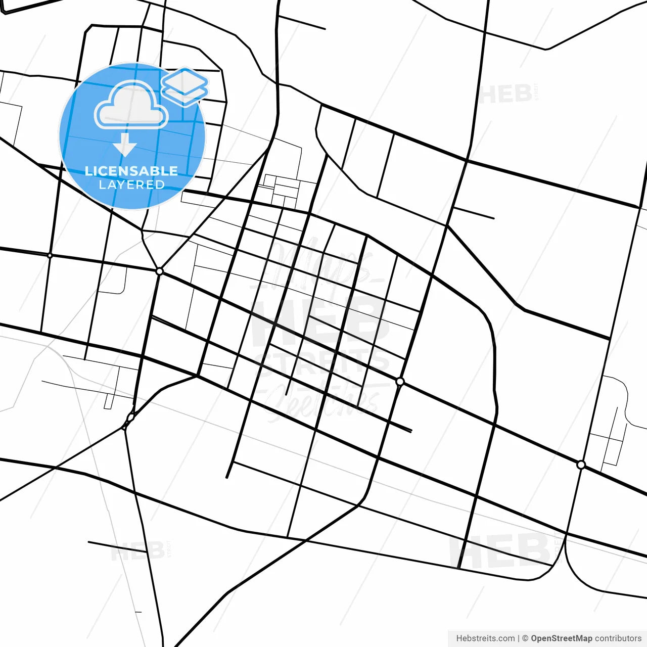 Layered PDF map of Yuzhou, Henan, China