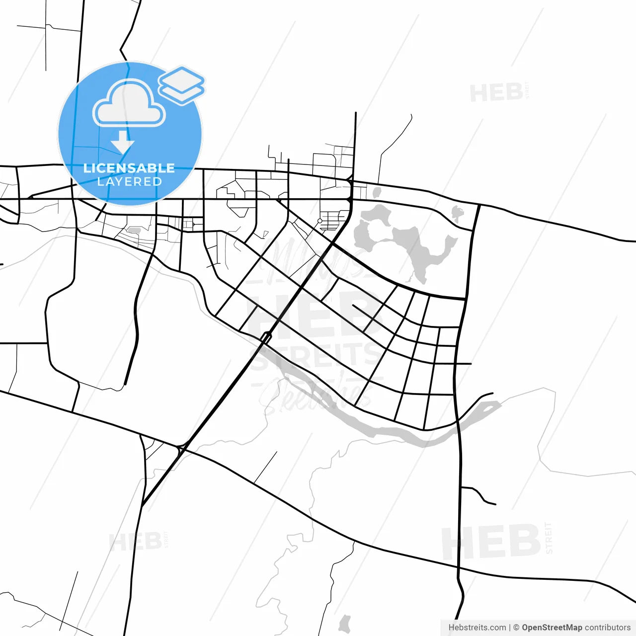Layered PDF map of Hezhou, Guangxi, China