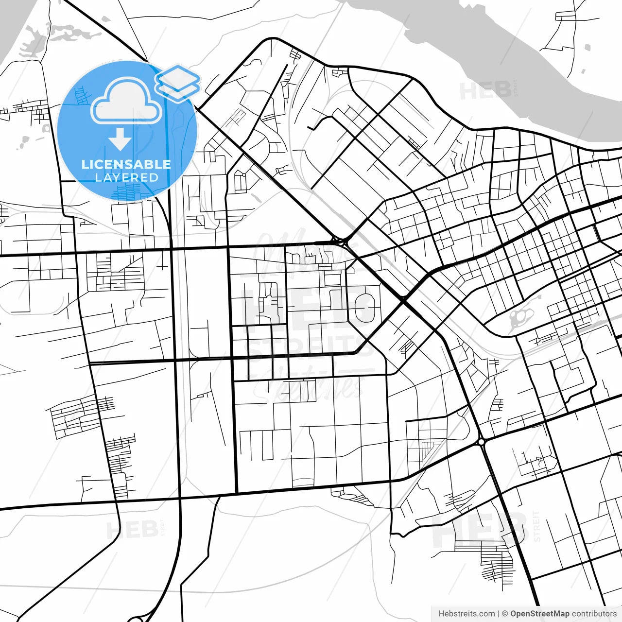 Layered PDF map of Jiamusi, Heilongjiang, China